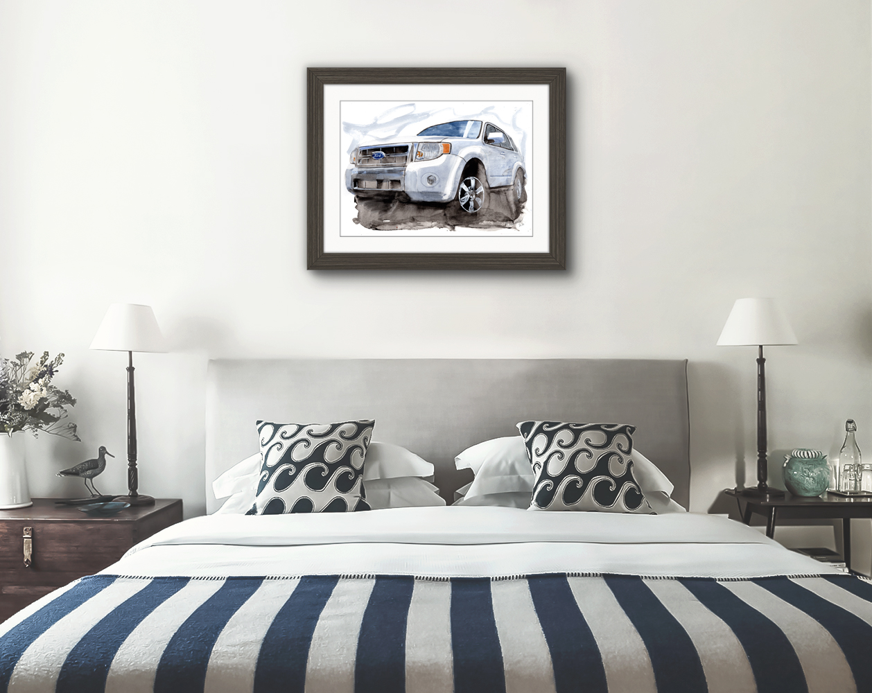 Ford Esape Print. Ford Escape Poster. Gifts For Him. Hand Painted Art. birthday gift