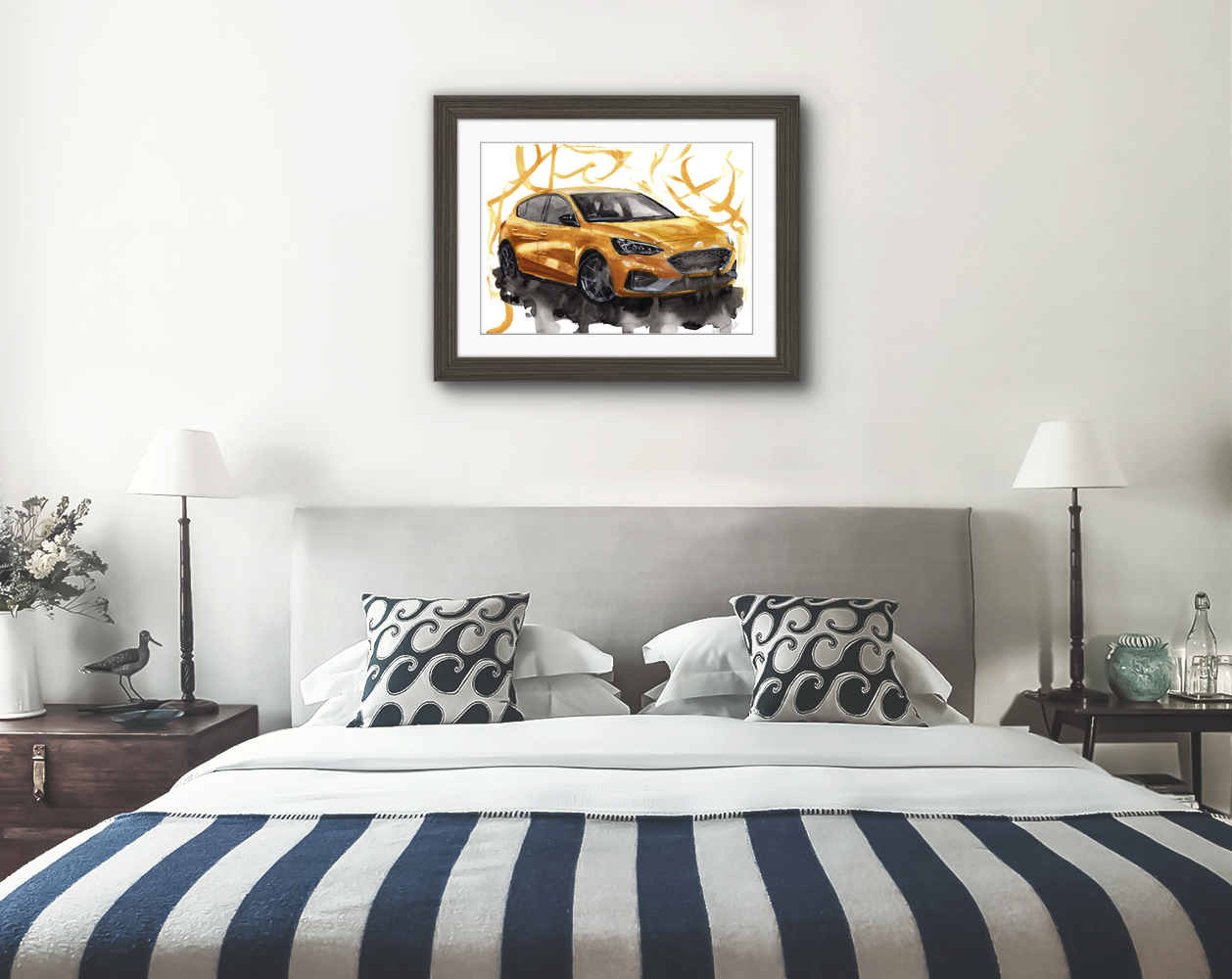 Ford Focus ST Print. Ford Focus ST Poster. Gifts For Him. Hand Painted Art. birthday gift