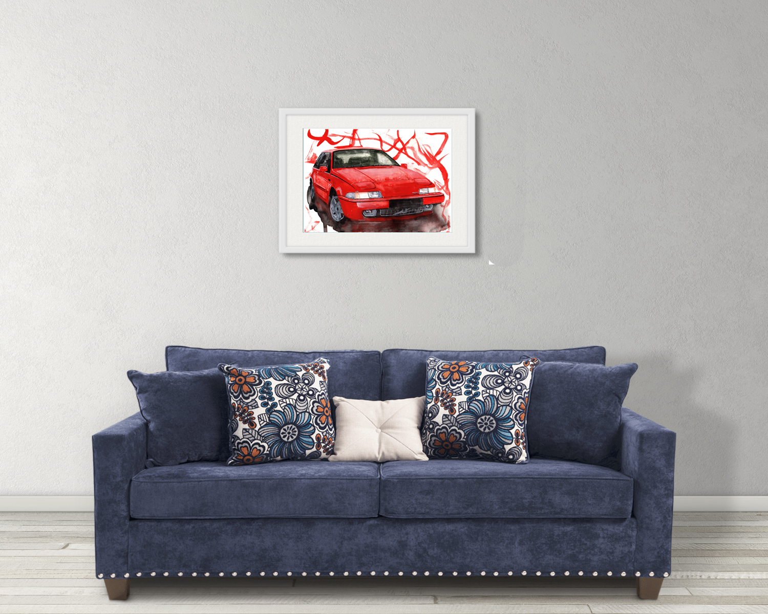 Volvo 480 Print. Volvo 480 Poster. Gifts For Him. Hand Painted Art. birthday gift