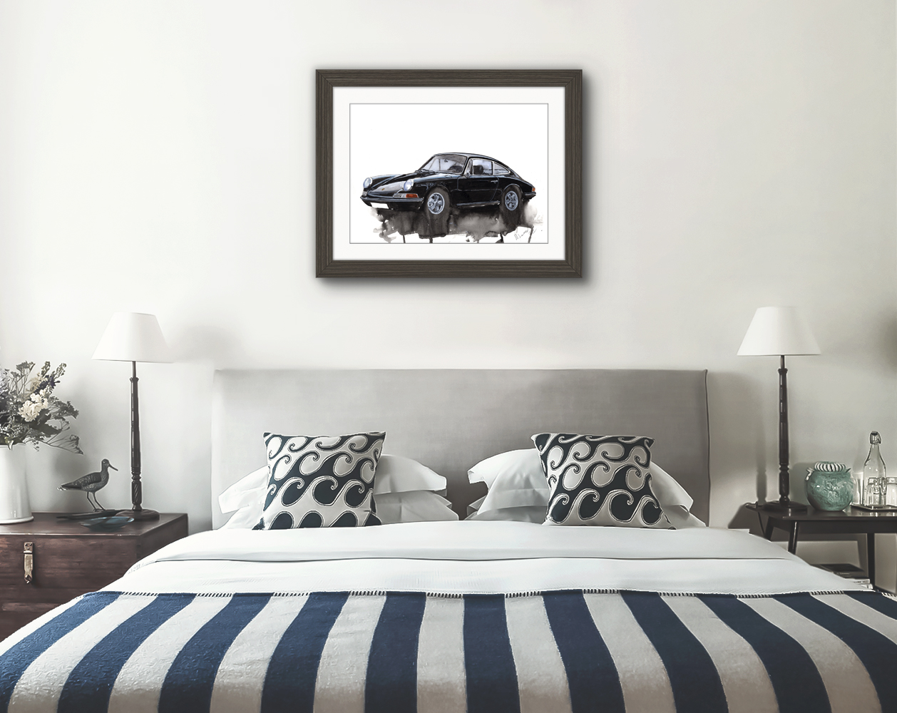 Porsche 912 Print. Porsche 912 Poster. Gifts For Him. Hand Painted Art. birthday gift