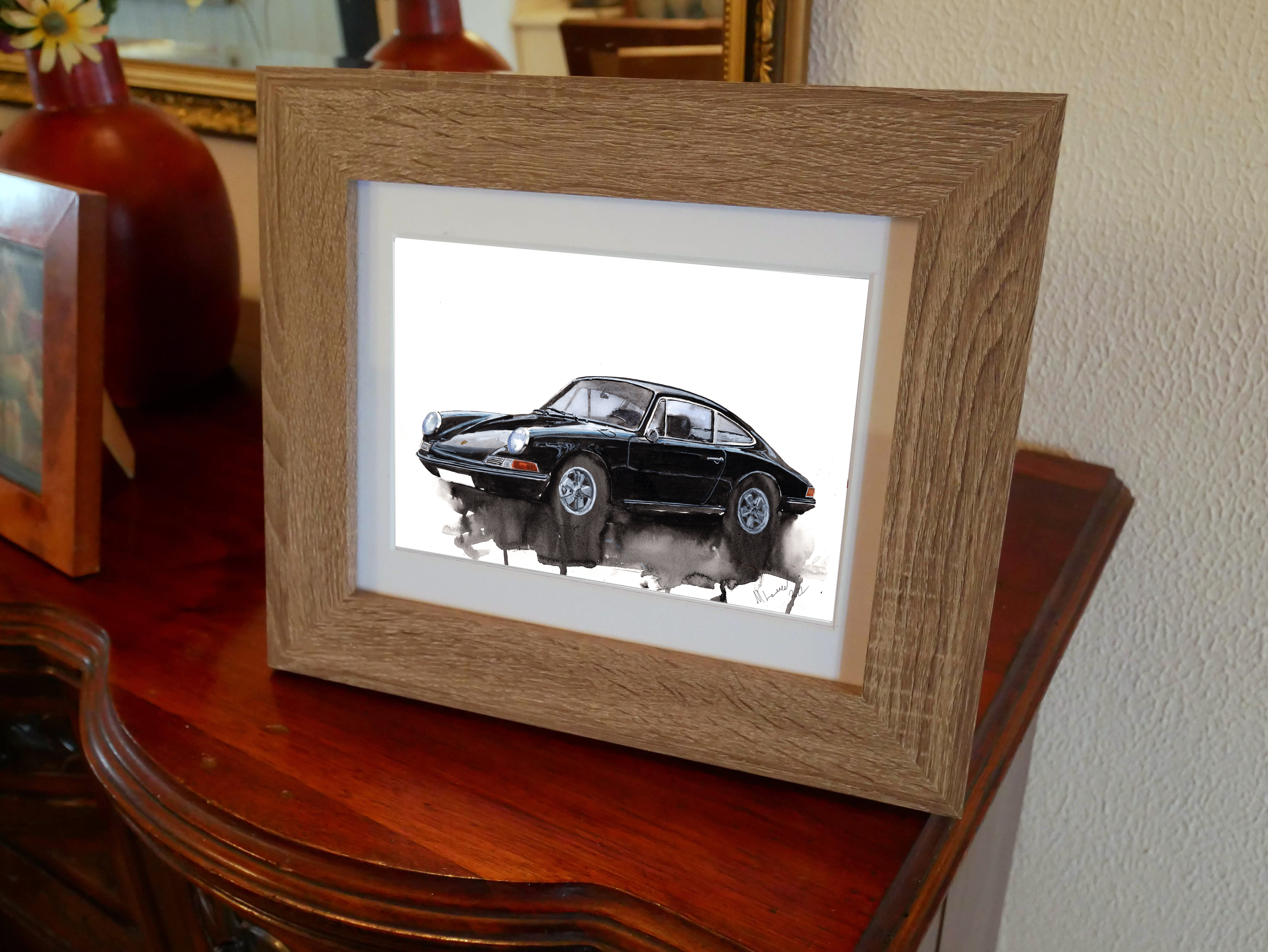 Porsche 912 Print. Porsche 912 Poster. Gifts For Him. Hand Painted Art. birthday gift