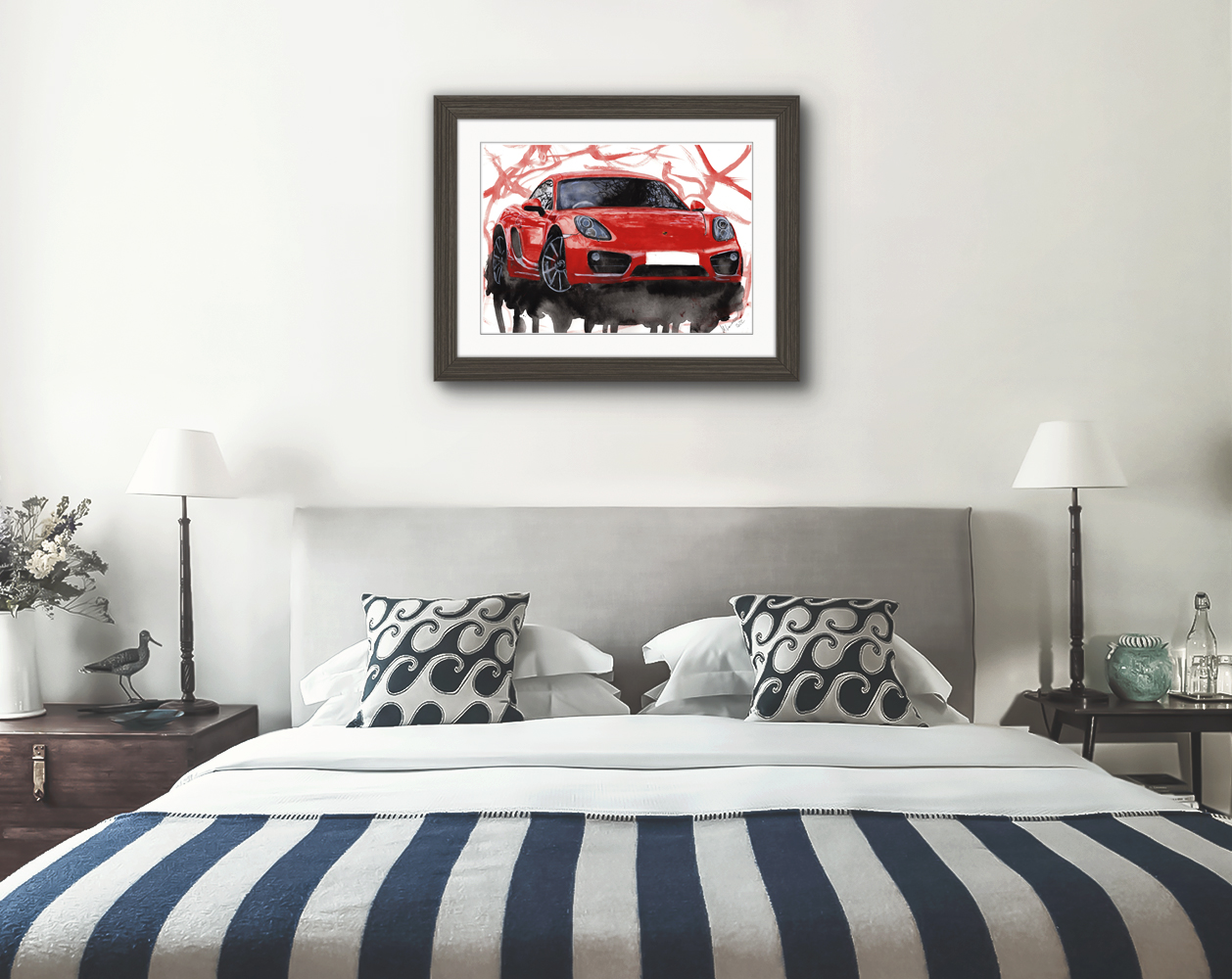Porsche 918 Print. Porsche 918 Poster. Gifts For Him. Hand Painted Art. birthday gift