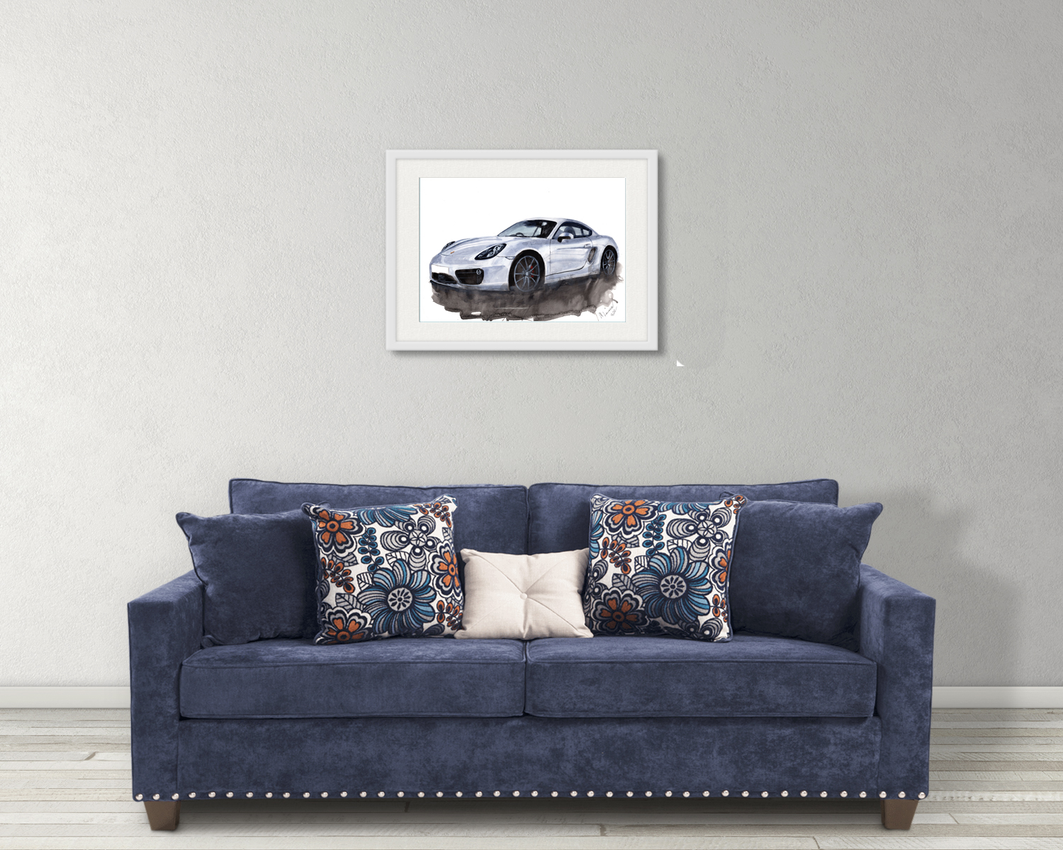 Porsche 981 Print. Porsche 981 Poster. Gifts For Him. Hand Painted Art. birthday gift