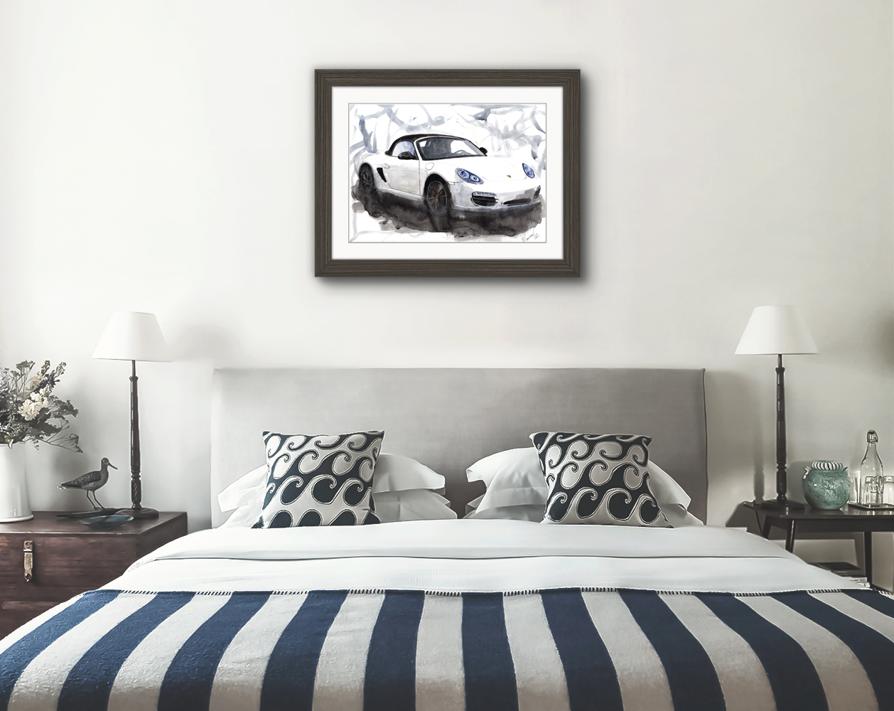 Porsche 987 Print. Porsche 987 Poster. Gifts For Him. Hand Painted Art. birthday gift