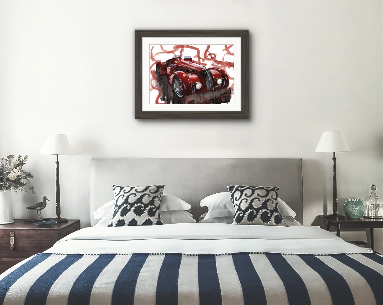 Alfa Romeo 2300c Print. Alfa Romeo 2300c Poster. Gifts For Him. Hand Painted Art. birthday gift