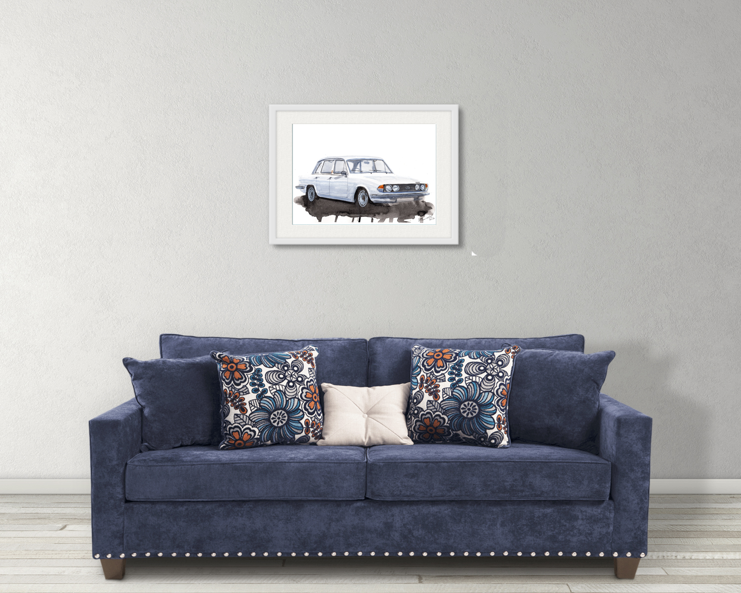 Triumph 2500 PI Print. Triumph 2500 PI Poster. Gifts For Him. Hand Painted Art. birthday gift