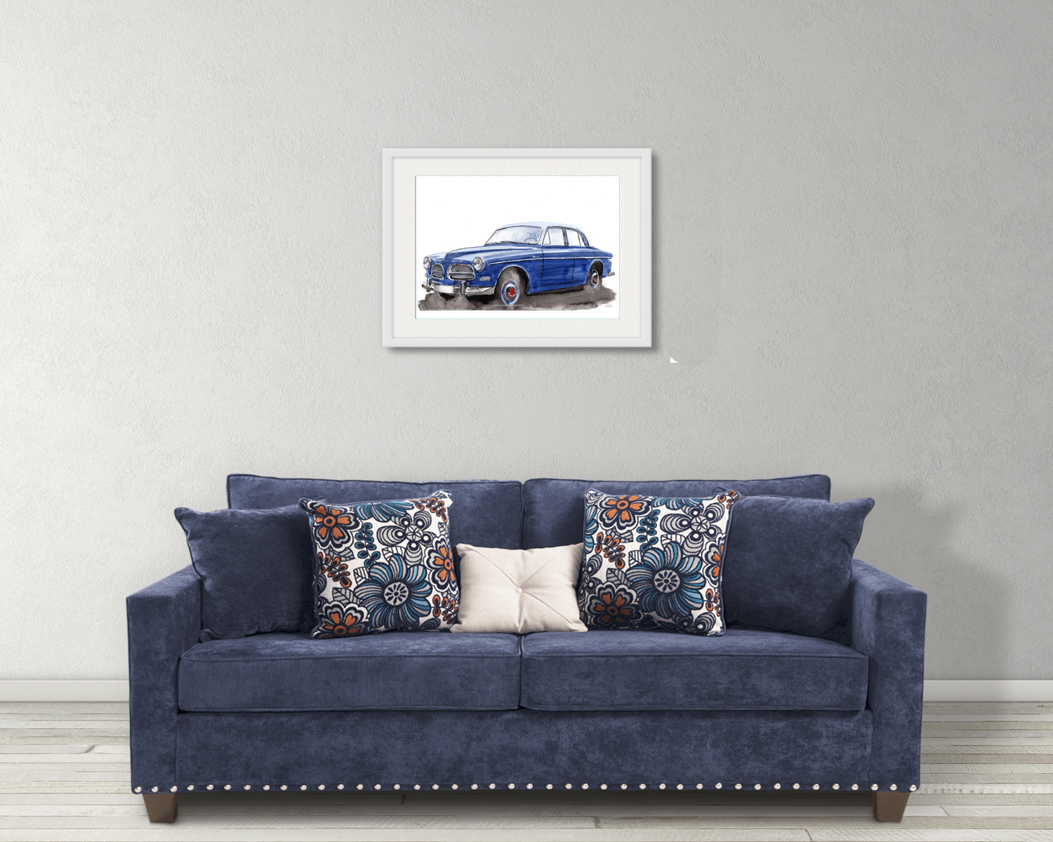 Volvo Amazon Print. Volvo Amazon Poster. Gifts For Him. Hand Painted Art. birthday gift