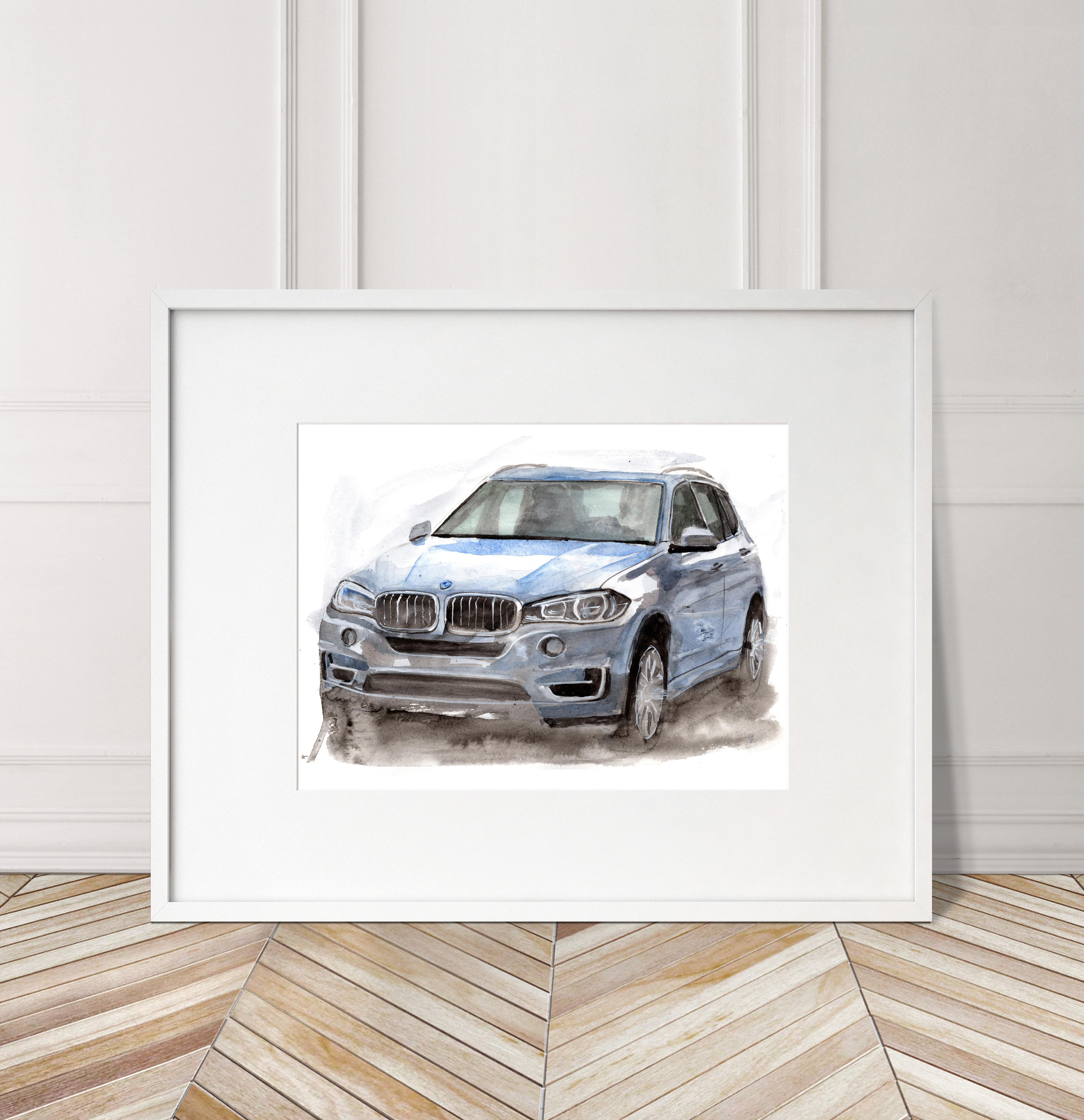 BMW x5 Print. BMW X5 Poster. Gifts For Him. Hand Painted Art. birthday gift