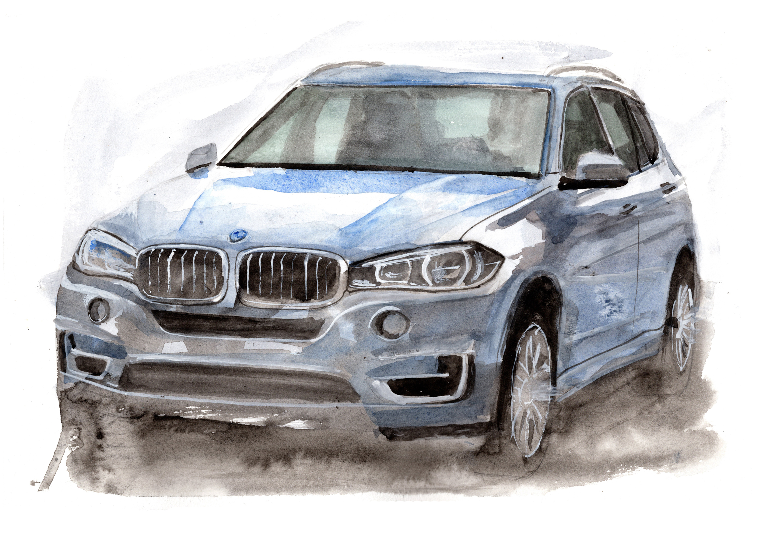 BMW x5 Print. BMW X5 Poster. Gifts For Him. Hand Painted Art. birthday gift