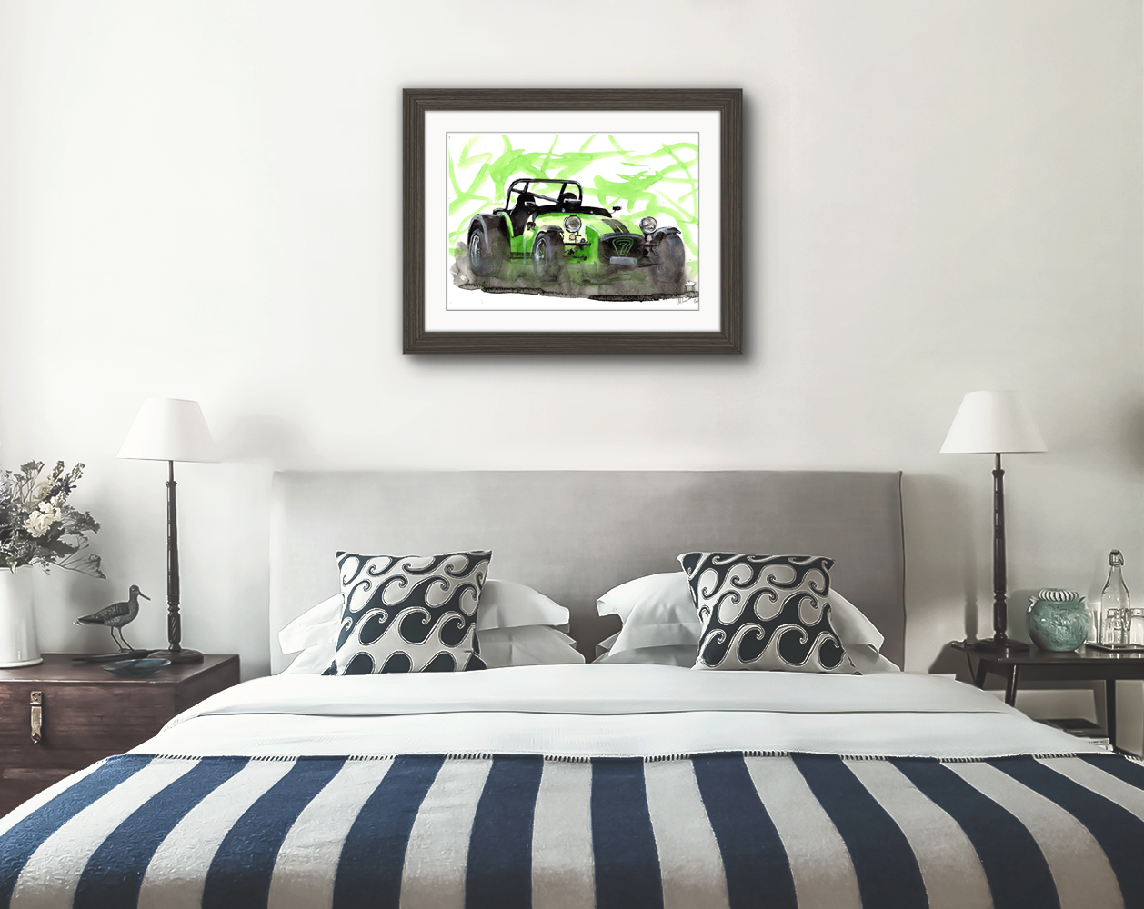 Caterham 7 Print. Caterham 7 Poster. Gifts For Him. Hand Painted Art. birthday gift