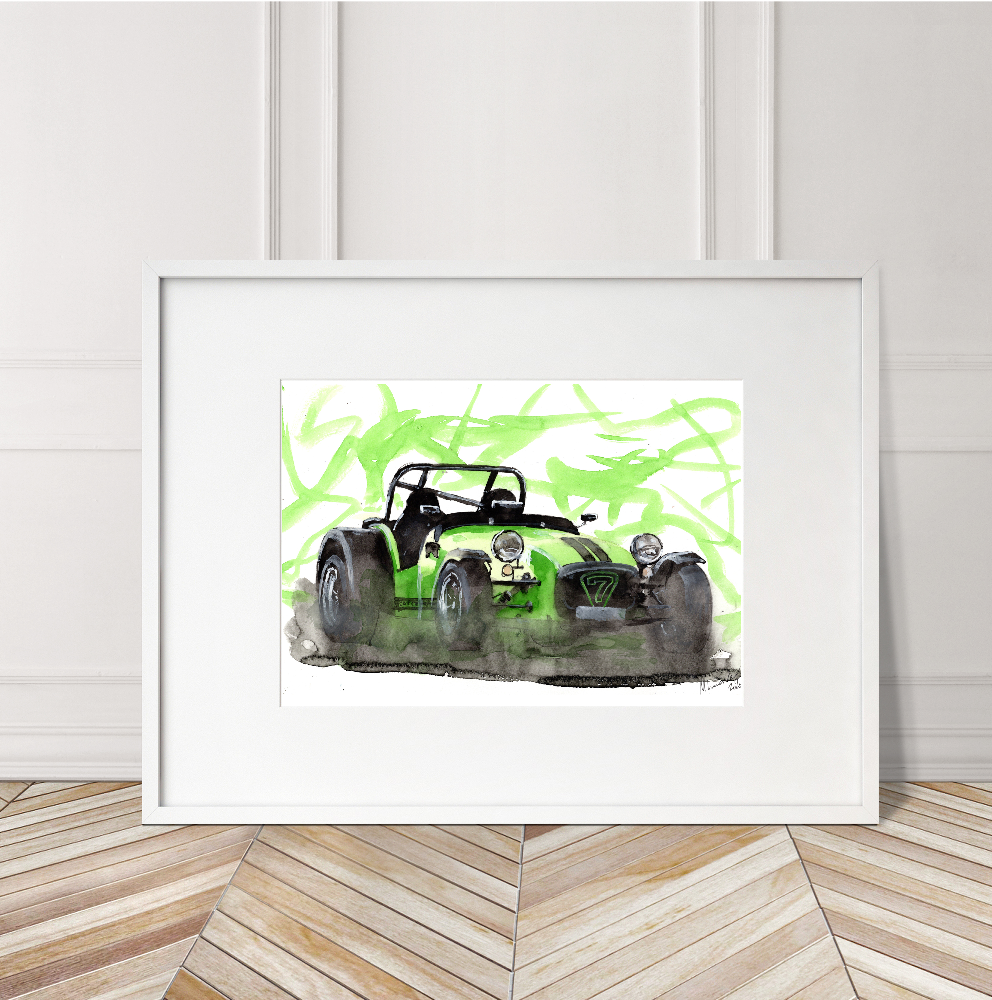 Caterham 7 Print. Caterham 7 Poster. Gifts For Him. Hand Painted Art. birthday gift