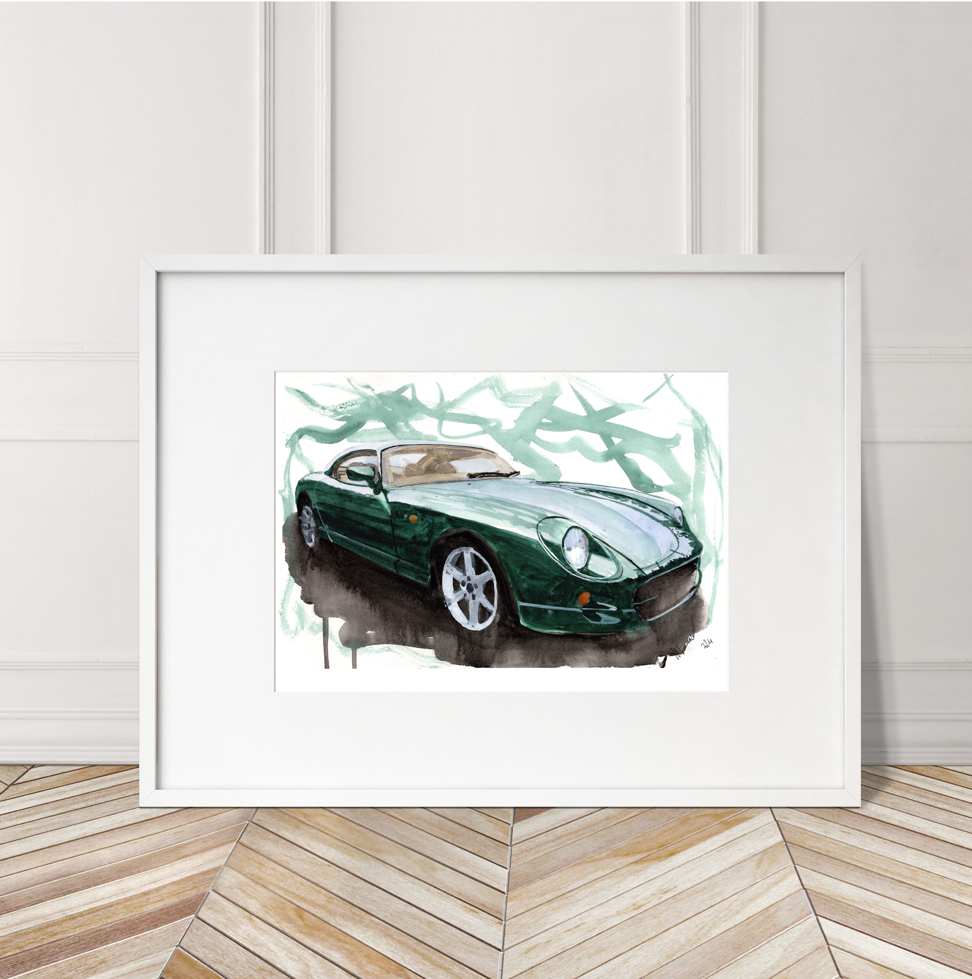 TVR Cerbera Print. TVR Cerbera Poster. Gifts For Him. Hand Painted Art. birthday gift