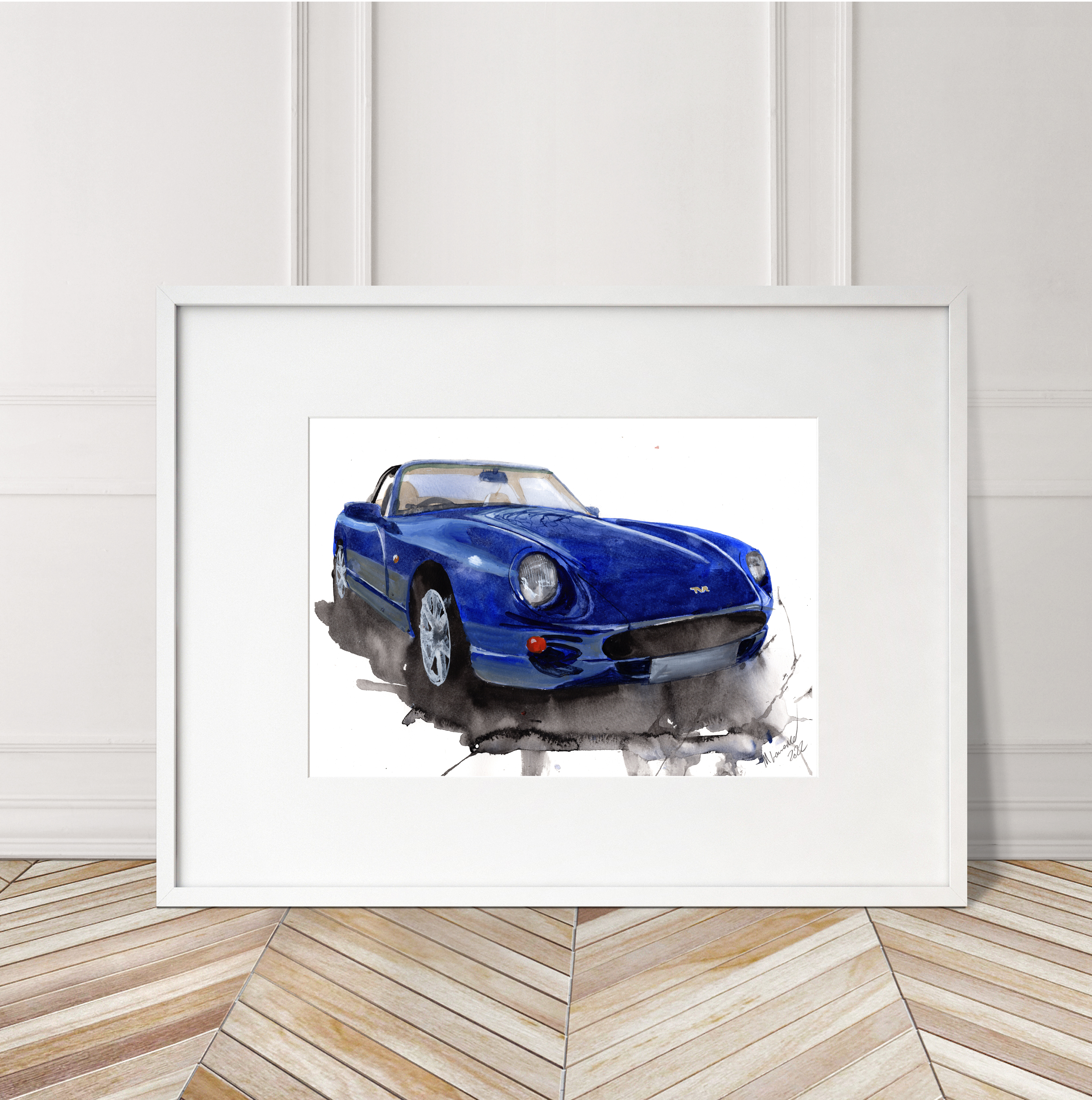 TVR Chimaera Print. TVR Chimaera Poster. Gifts For Him. Hand Painted Art. birthday gift