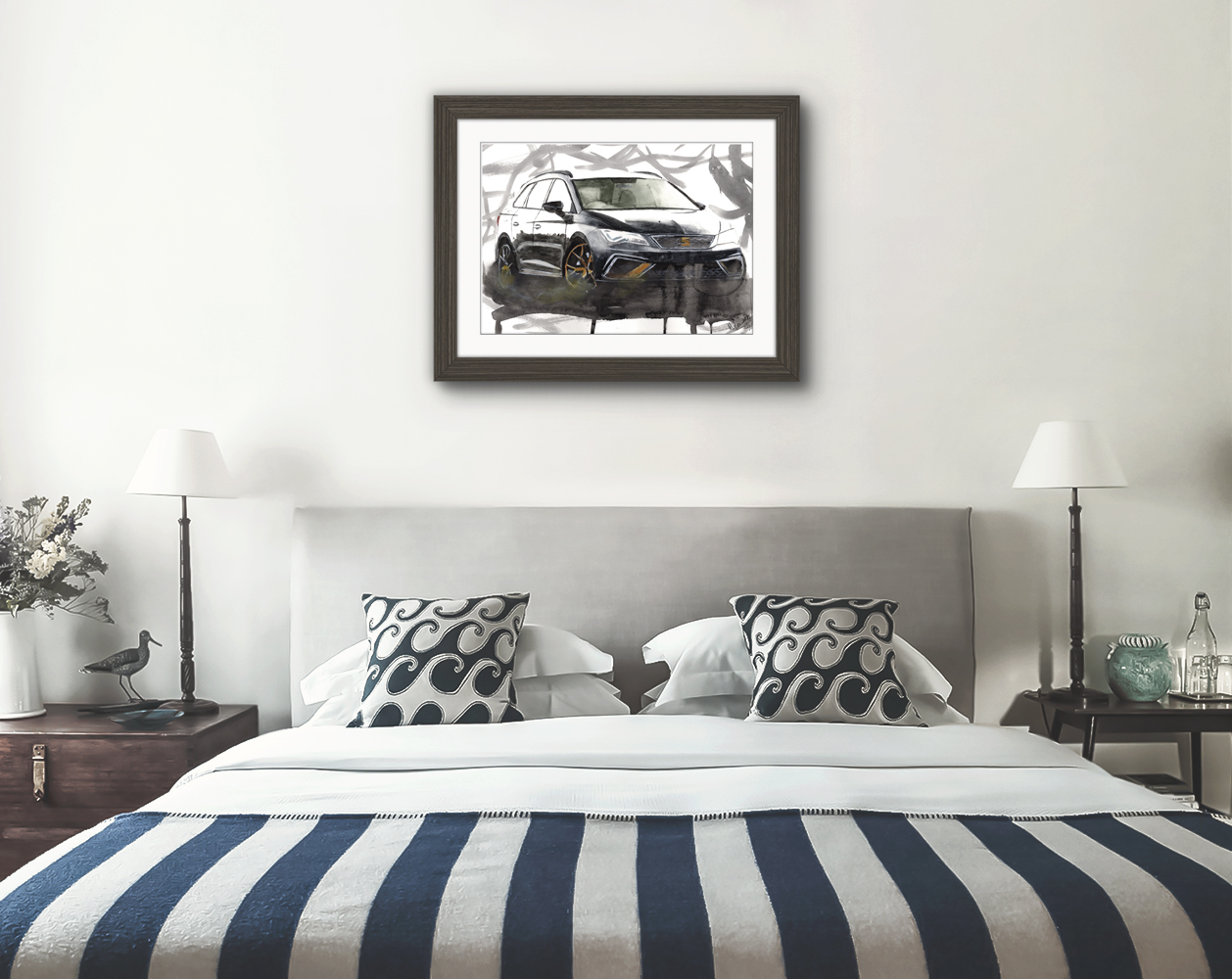 Seat Cupra Print. Seat Cupra Poster. Gifts For Him. Hand Painted Art. birthday gift