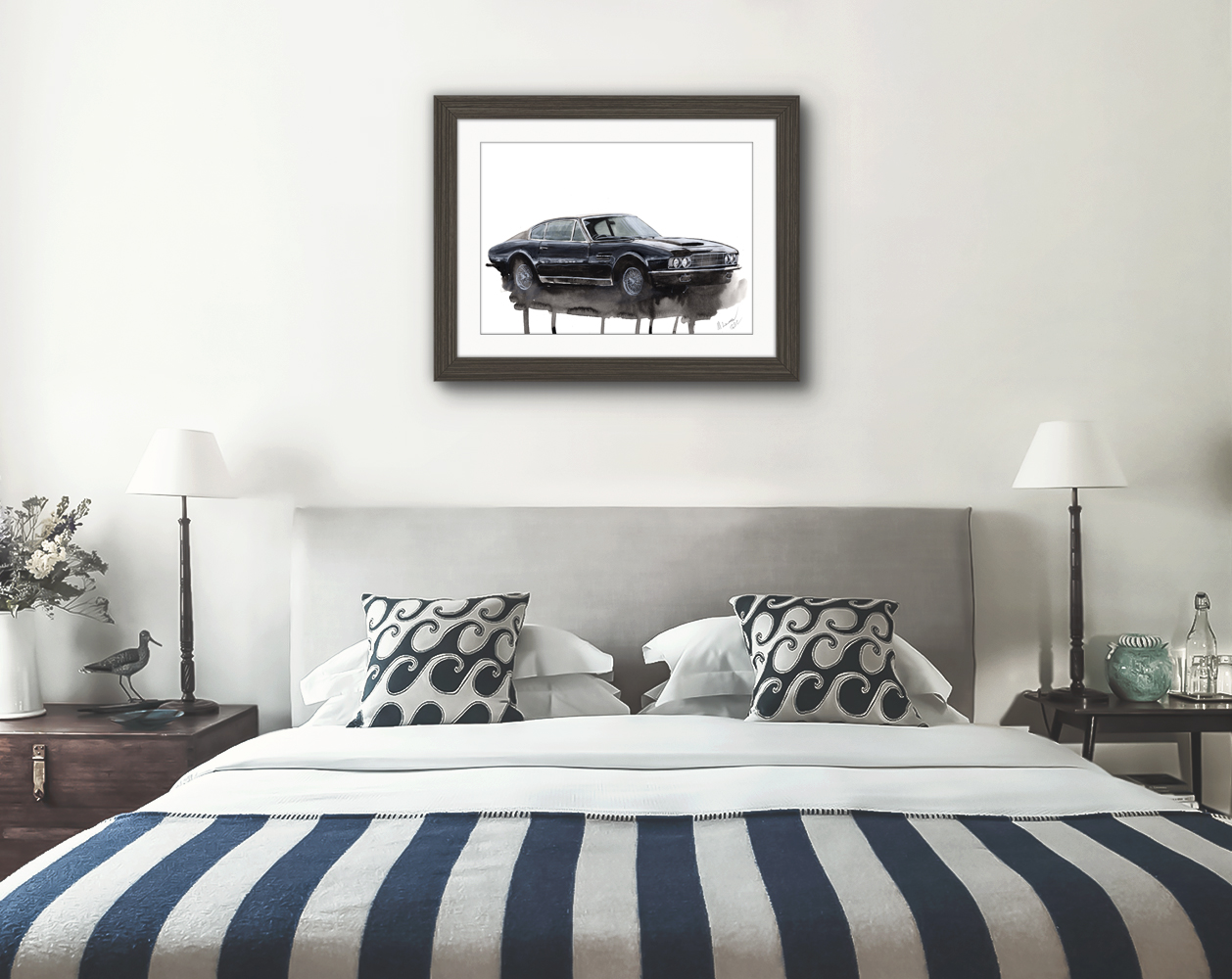 Aston Martin DBS Print. Aston Martin DBS Poster. Gifts For Him. Hand Painted Art. birthday gift