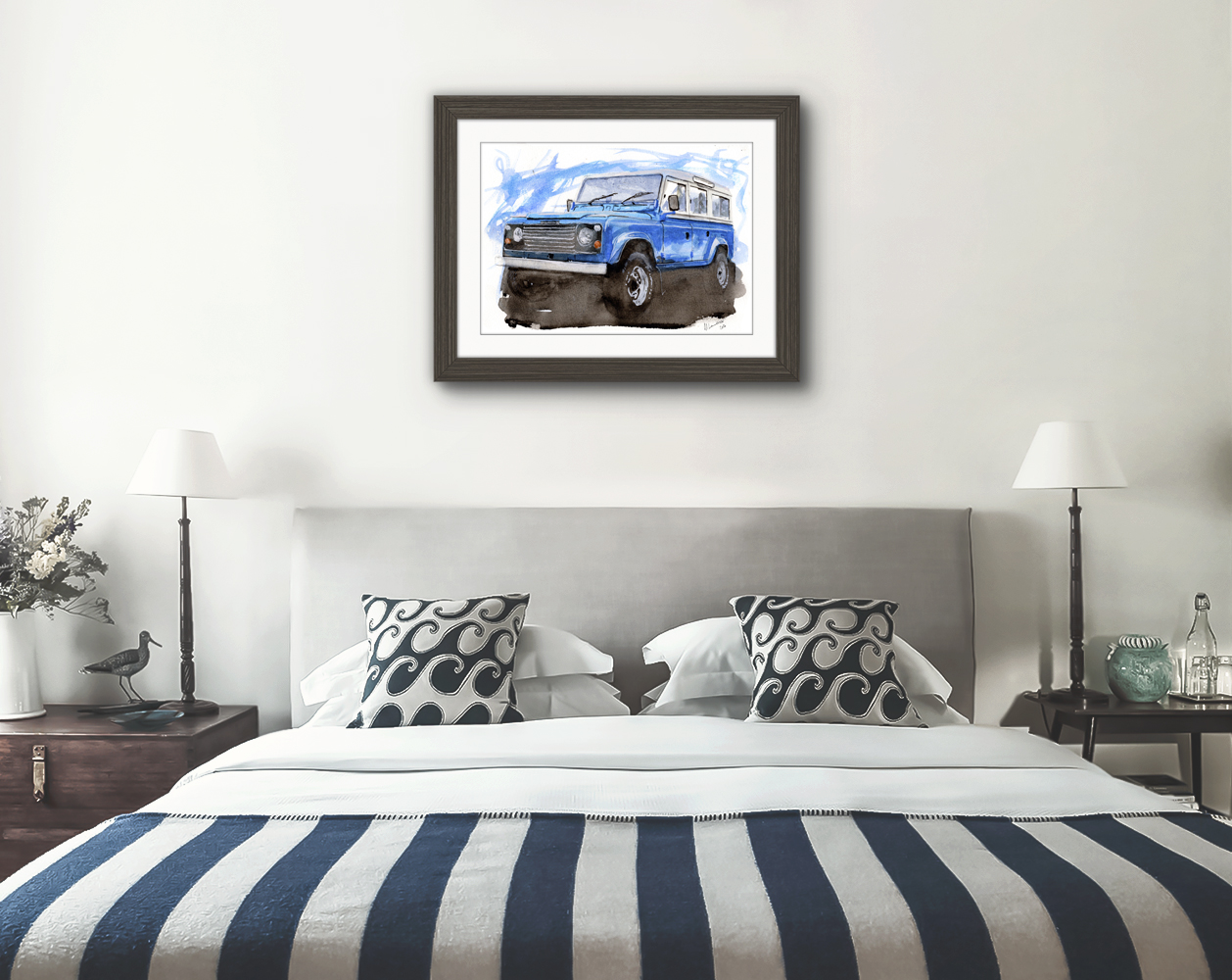 Land Rover Defender Print. Land Rover Defender Poster. Gifts For Him. Hand Painted Art. birthday gift