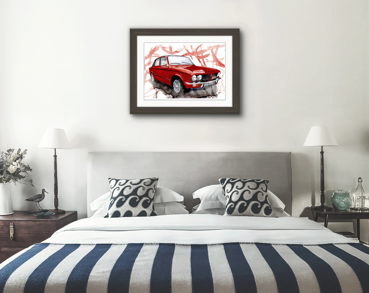 Triumph Dolomite Print. Triumph Dolomite Poster. Gifts For Him. Hand Painted Art. birthday gift