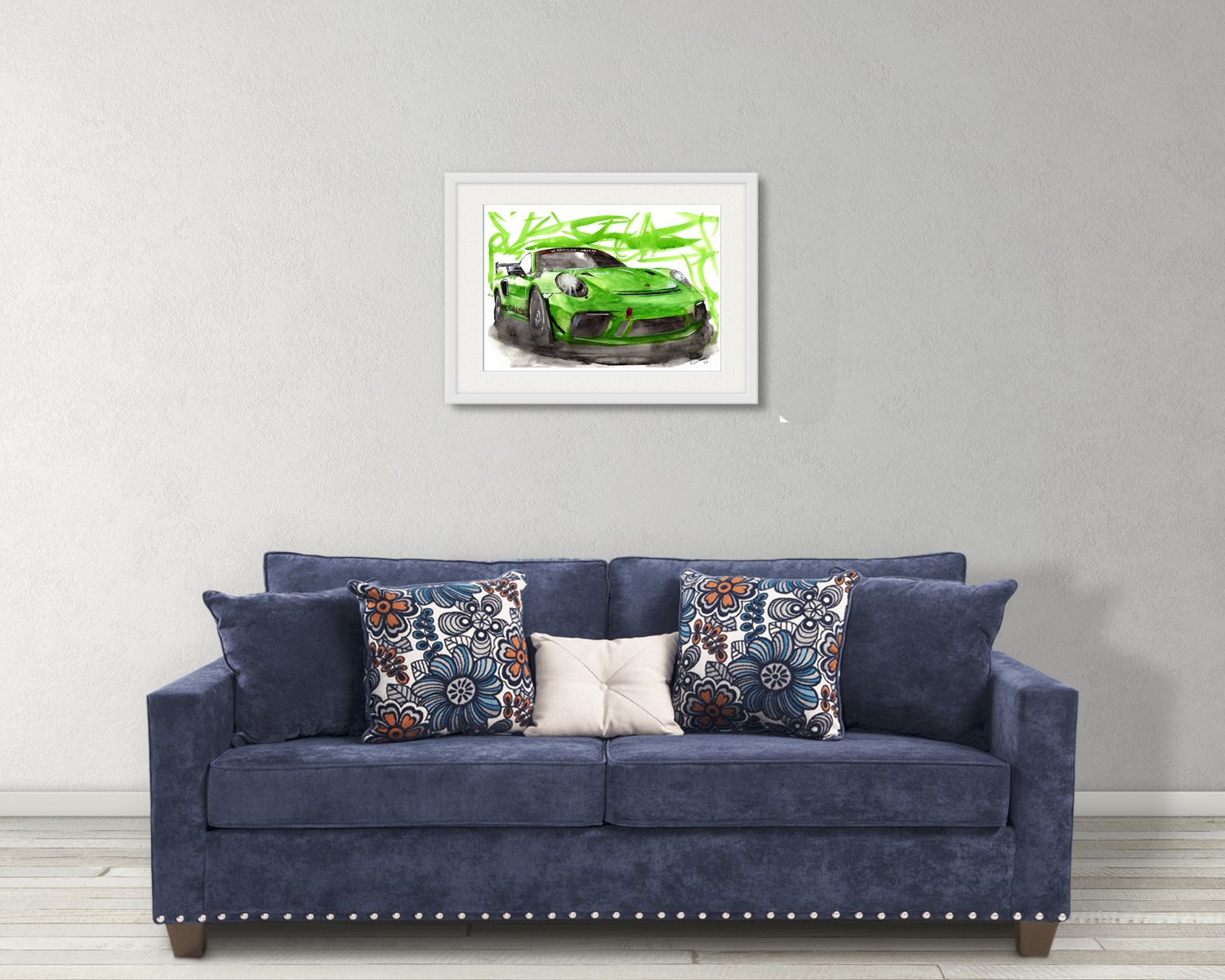 Porsche GT3 Print. Porsche GT3 Poster. Gifts For Him. Hand Painted Art. birthday gift