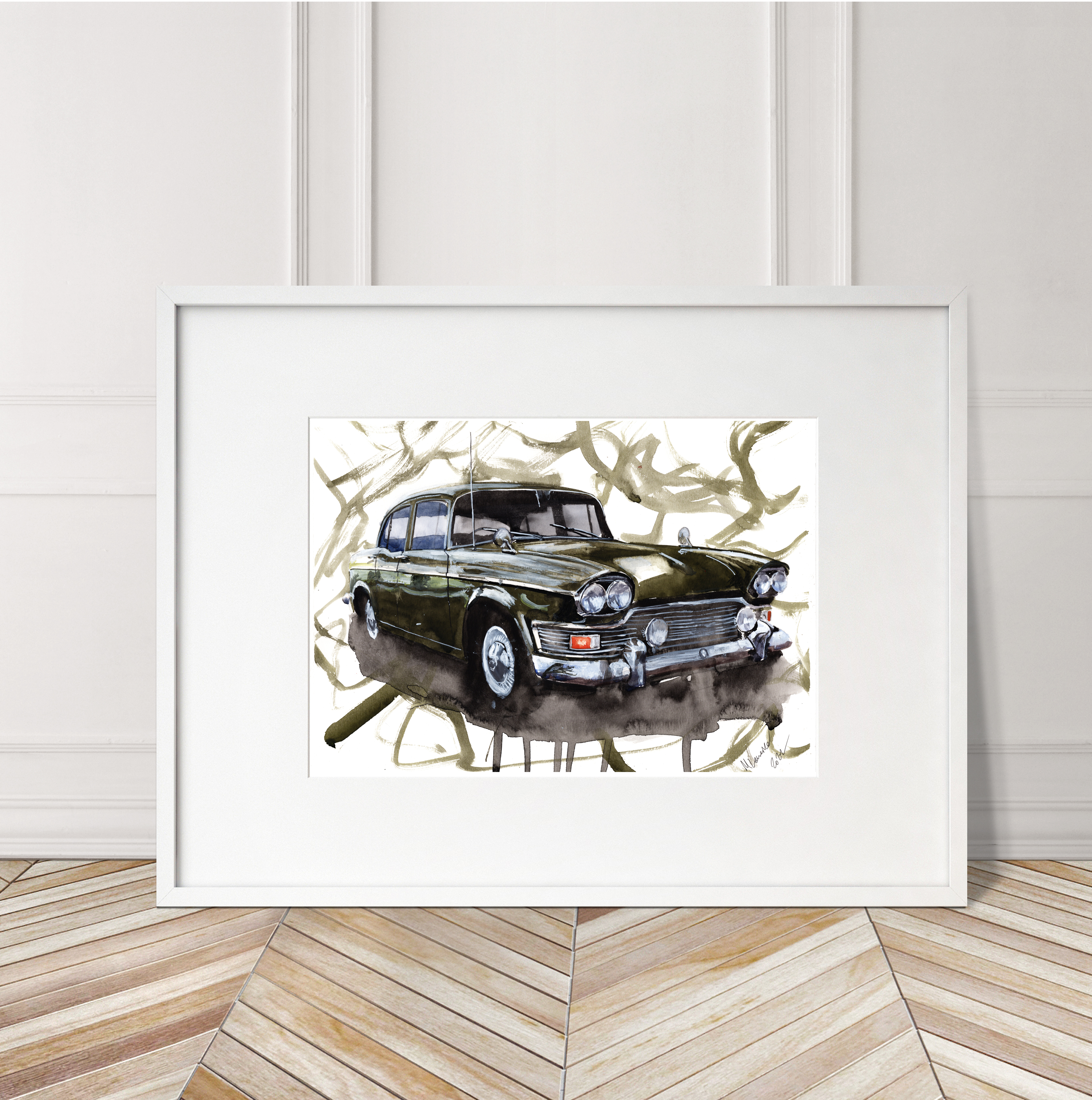 Humber Super Snipe Print. Humber Super Snipe Poster. Gifts For Him. Hand Painted Art. birthday gift