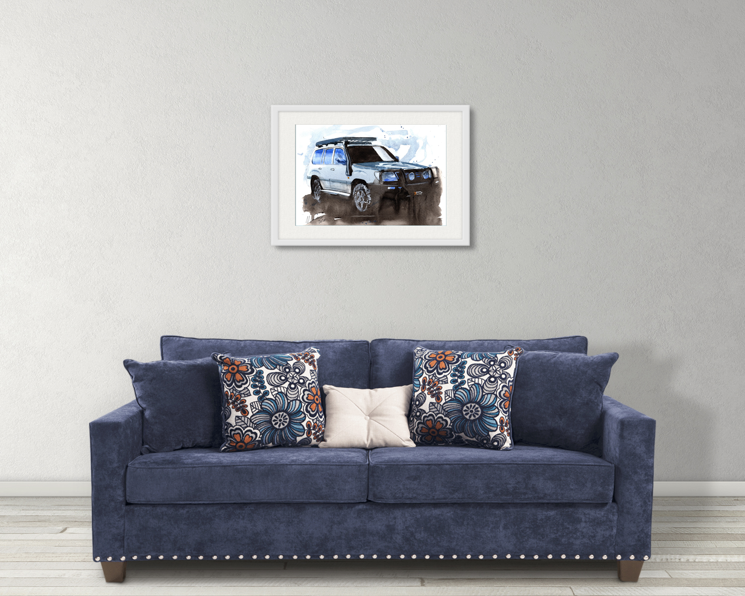 Toyota Land Cruiser Print. Toyota Land Cruiser Poster. Gifts For Him. Hand Painted Art. birthday gift