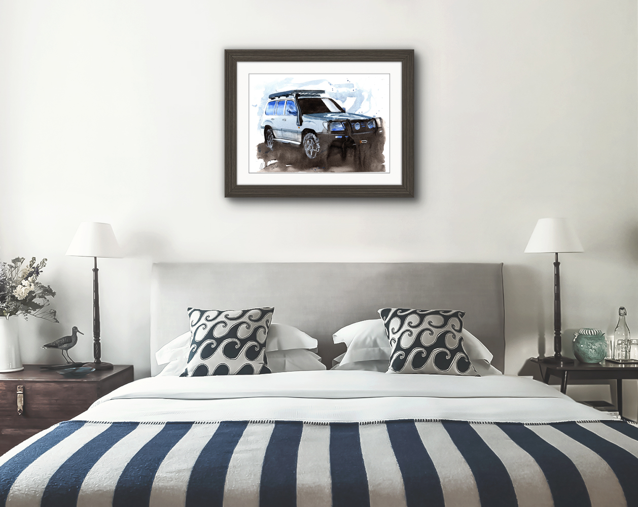 Toyota Land Cruiser Print. Toyota Land Cruiser Poster. Gifts For Him. Hand Painted Art. birthday gift