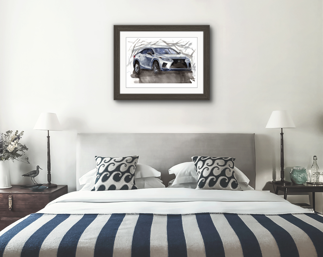 Lexus RX Print. Lexus RX Poster. Gifts For Him. Hand Painted Art. birthday gift