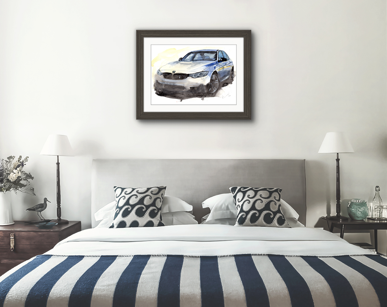 BMW M3 Competition Print. BMW M3 Competition Poster. Gifts For Him. Hand Painted Art. birthday gift