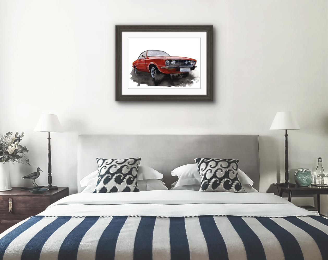 Opel Manta Print. Opel Manta Poster. Gifts For Him. Hand Painted Art. birthday gift