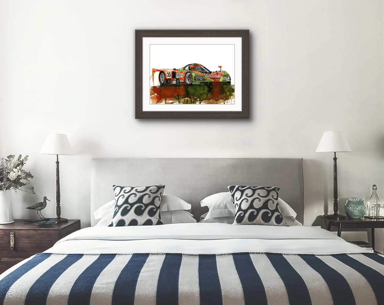 Mazda 787b Print. Mazda 787b Poster. Gifts For Him. Hand Painted Art. birthday gift