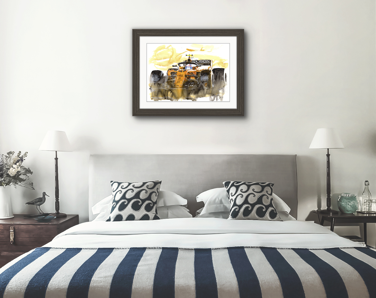 Mclaren F1 Car Print. Mclaren F1 Car Poster. Gifts For Him. Hand Painted Art. birthday gift