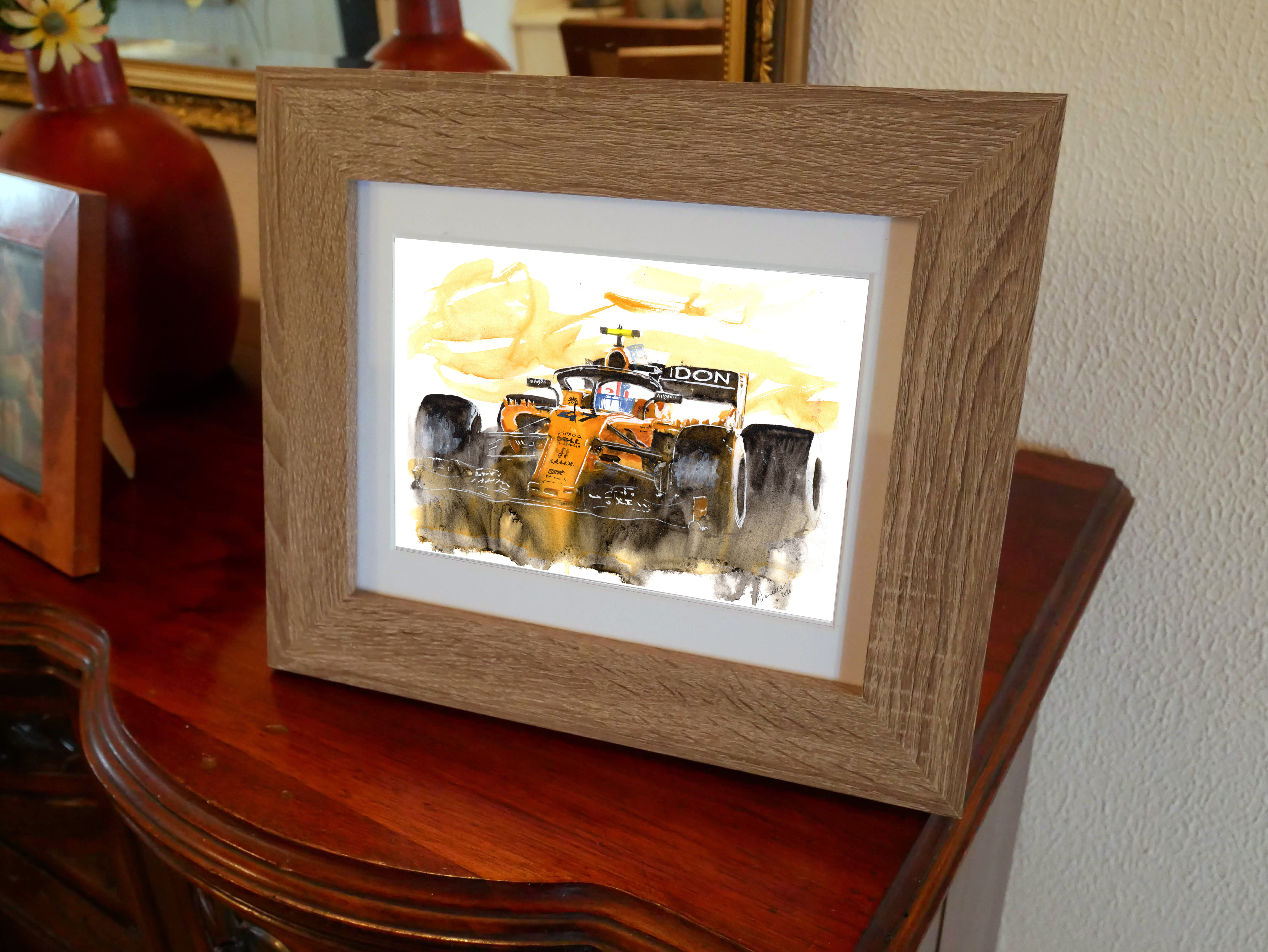 Mclaren F1 Car Print. Mclaren F1 Car Poster. Gifts For Him. Hand Painted Art. birthday gift