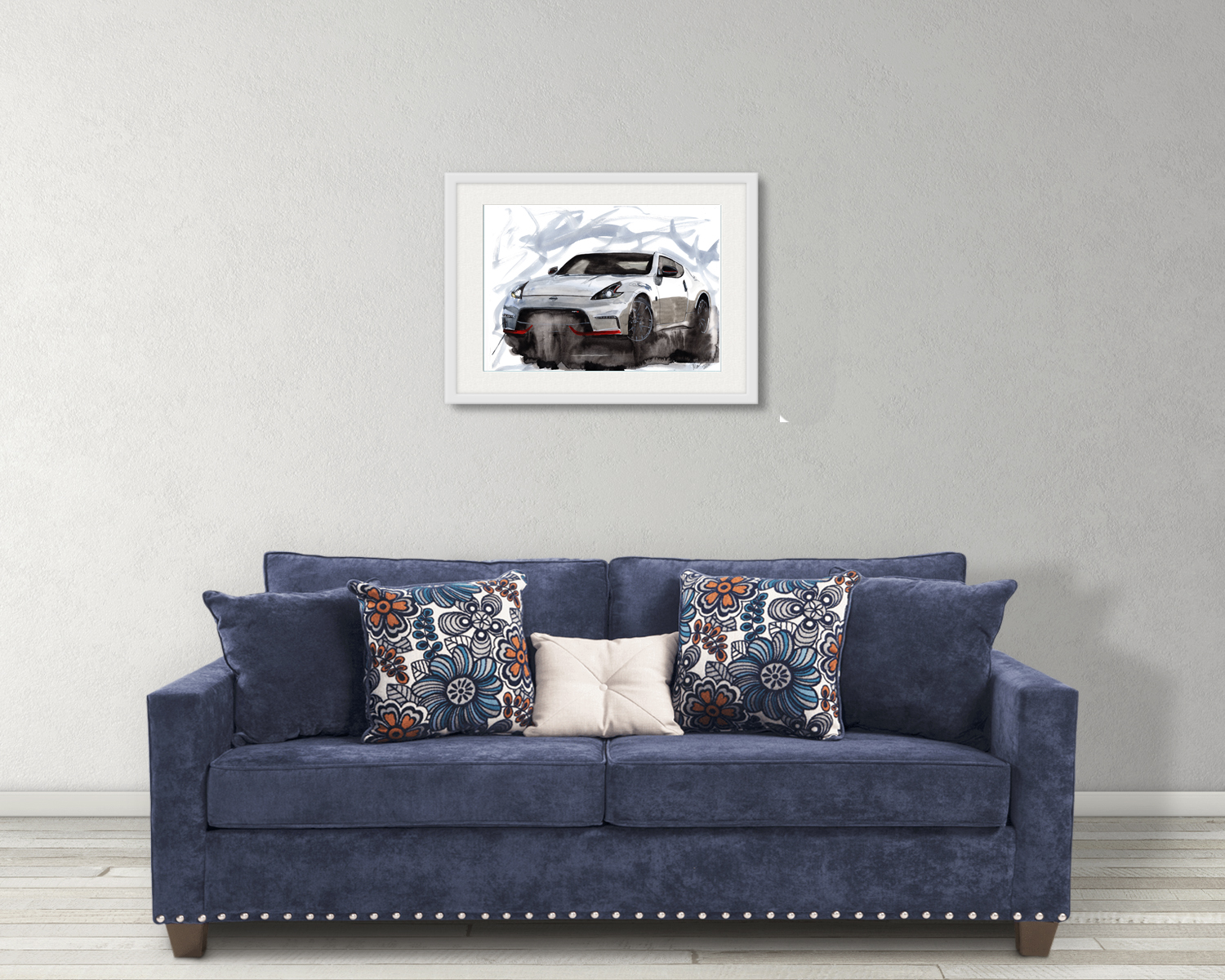 Nissan 370z Nismo Print. Nissan 370z Nismo Poster. Gifts For Him. Hand Painted Art. birthday gift