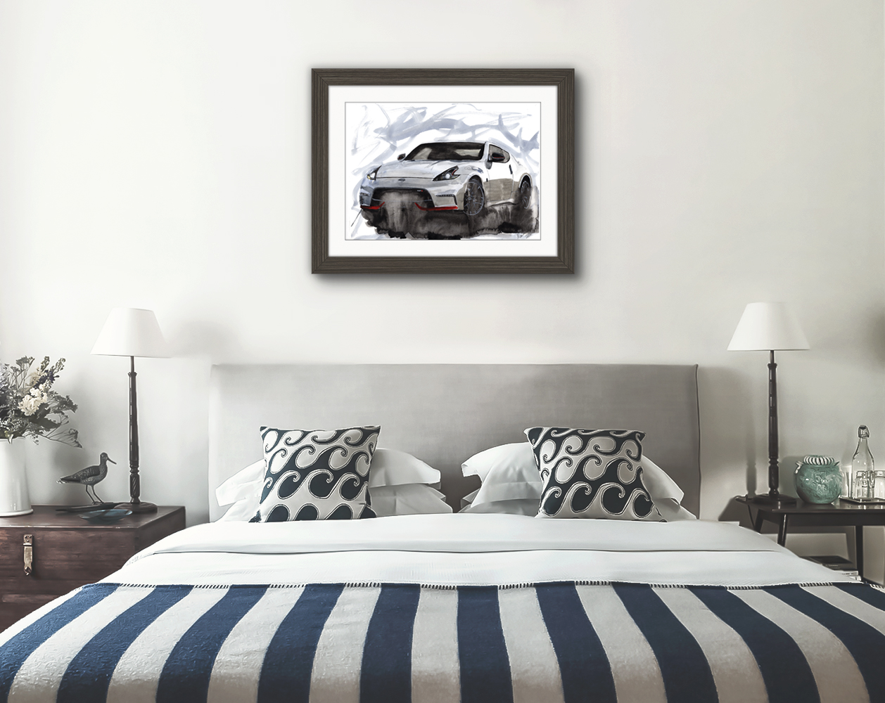 Nissan 370z Nismo Print. Nissan 370z Nismo Poster. Gifts For Him. Hand Painted Art. birthday gift