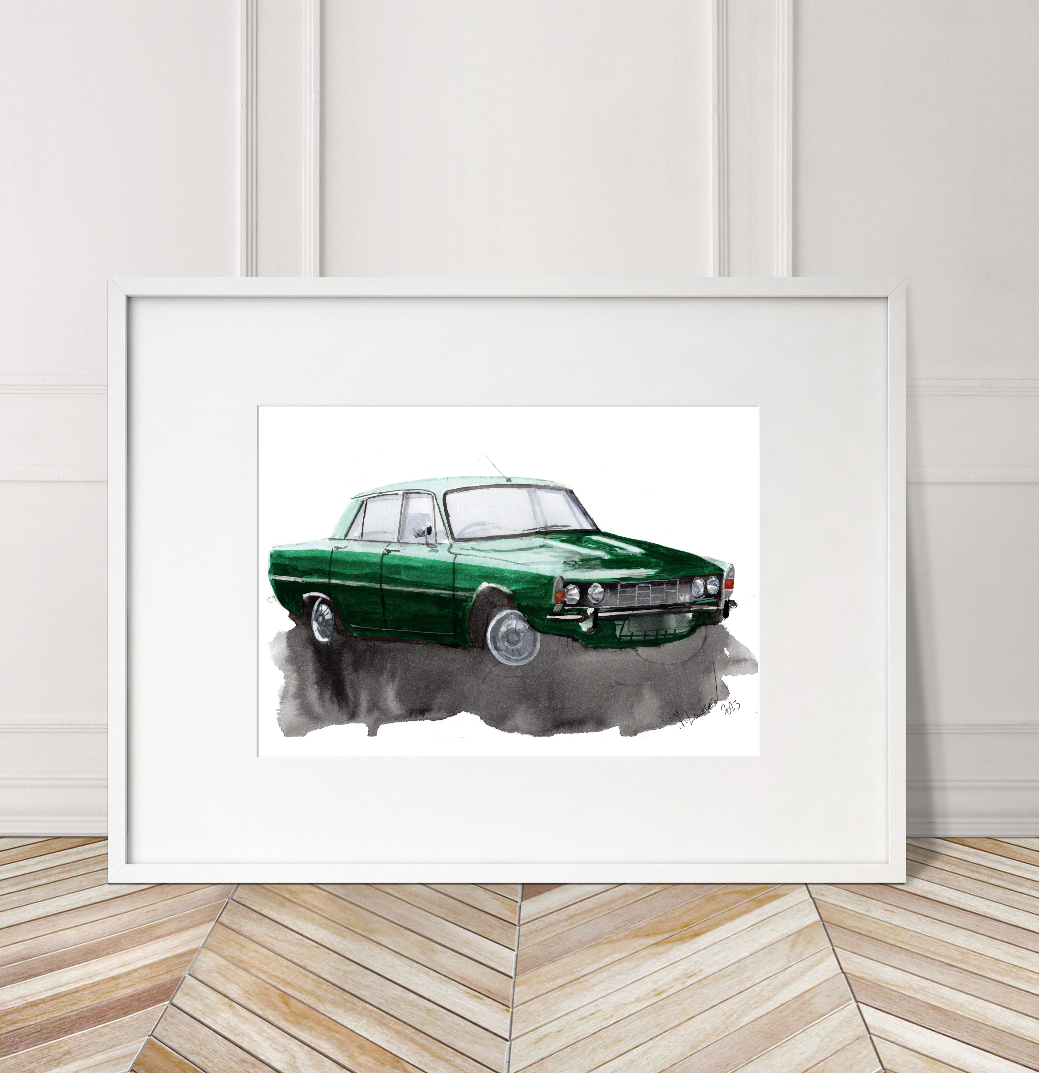 Rover P6 Print. Rover P6 Poster. Gifts For Him. Hand Painted Art. birthday gift