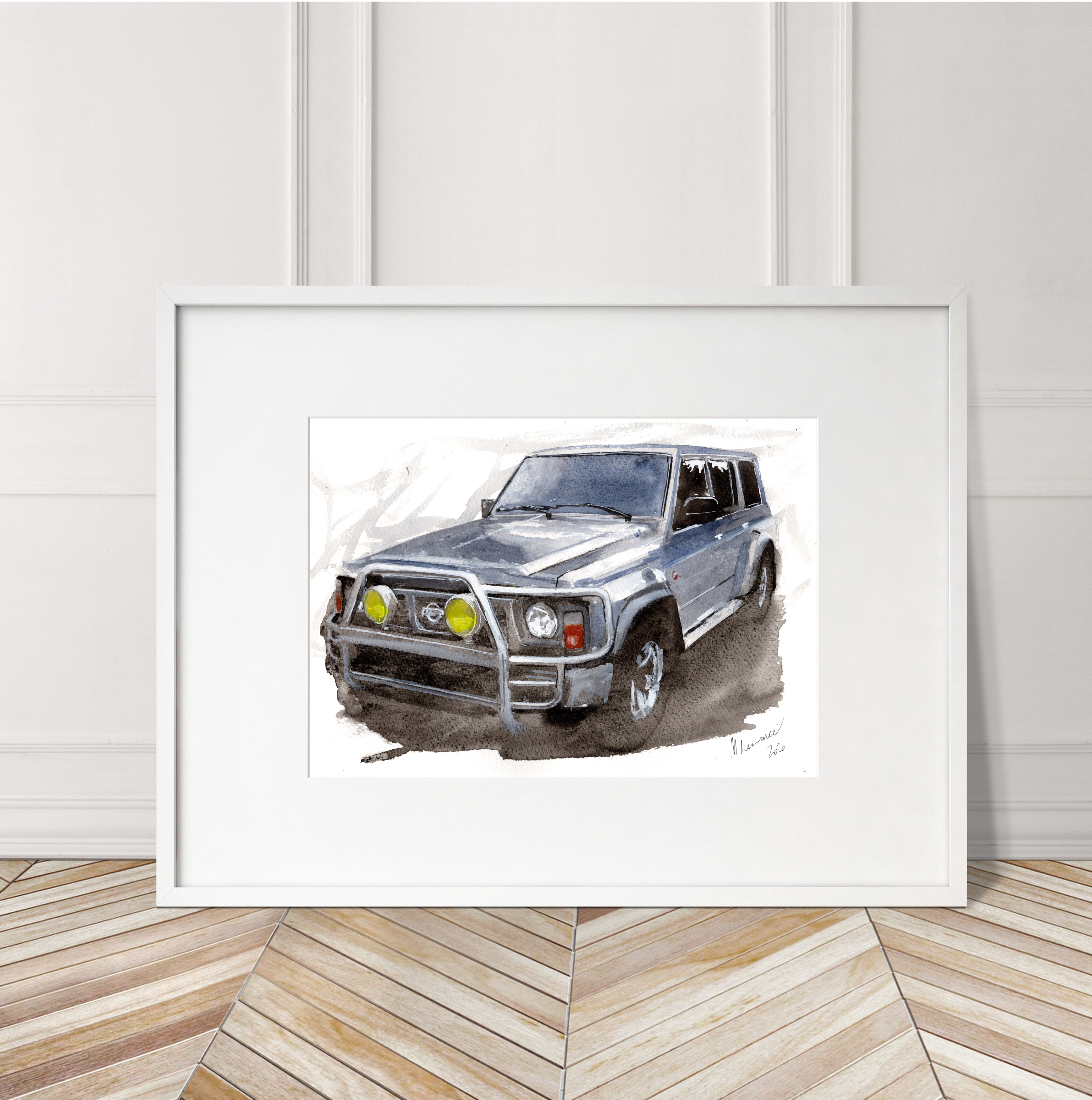 Nissan Patrol Print. Nissan Patrol Poster. Gifts For Him. Hand Painted Art. birthday gift