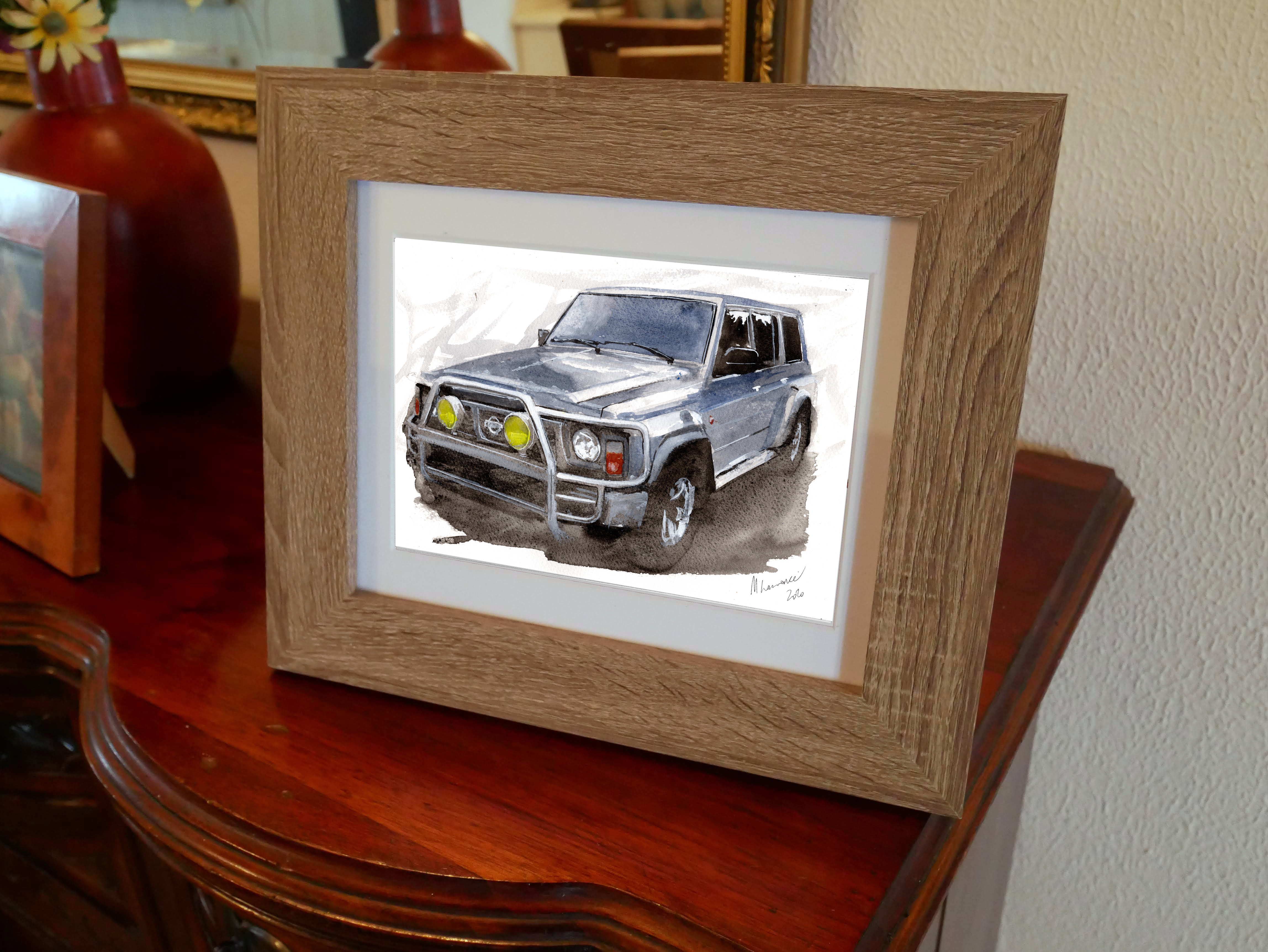 Nissan Patrol Print. Nissan Patrol Poster. Gifts For Him. Hand Painted Art. birthday gift