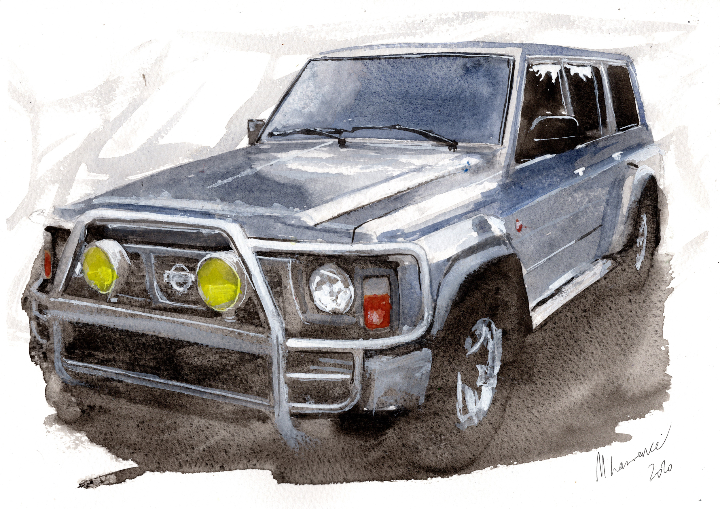 Nissan Patrol Print. Nissan Patrol Poster. Gifts For Him. Hand Painted Art. birthday gift