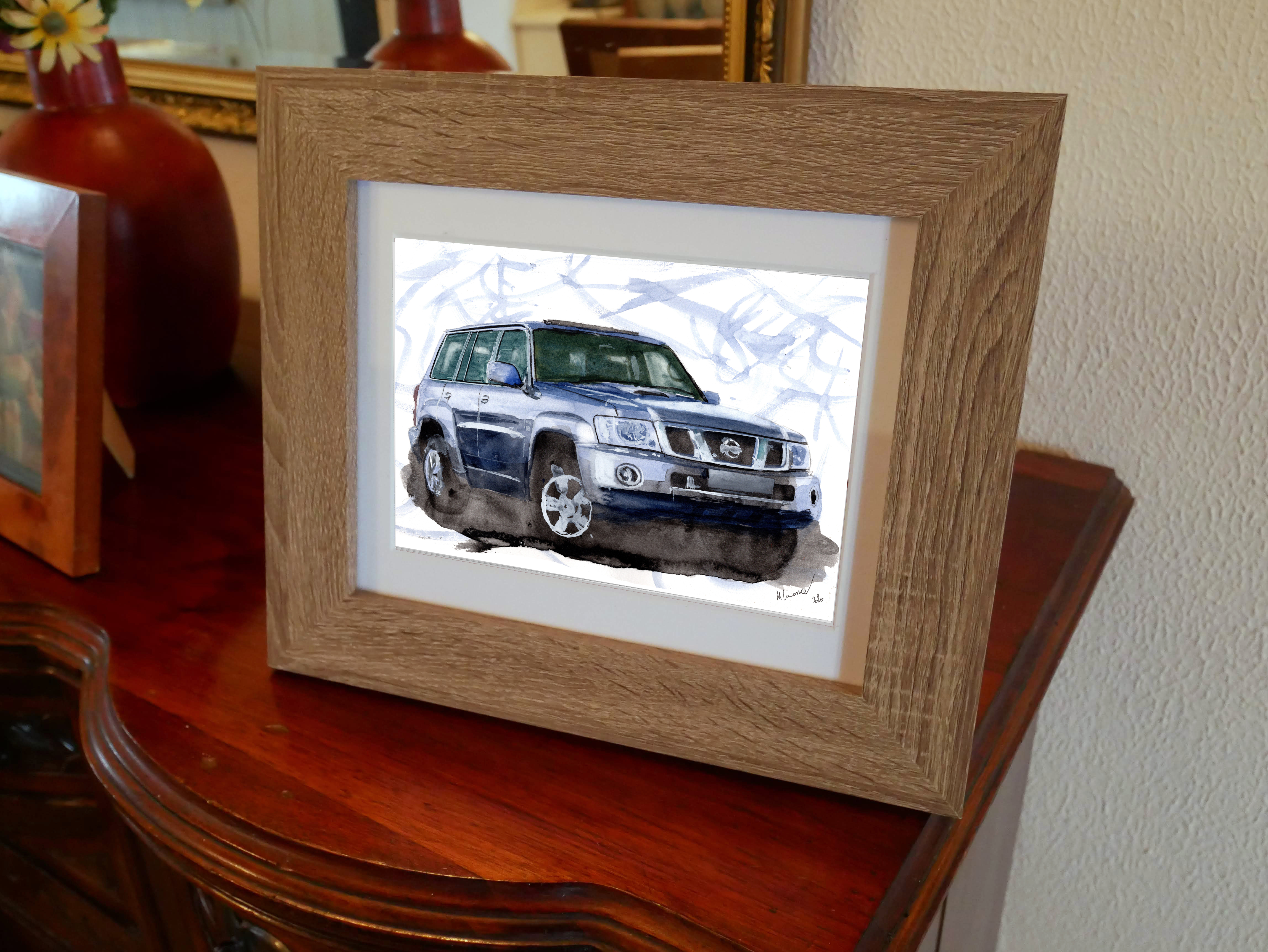 Nissan Patrol Print. Nissan Patrol Poster. Gifts For Him. Hand Painted Art. birthday gift