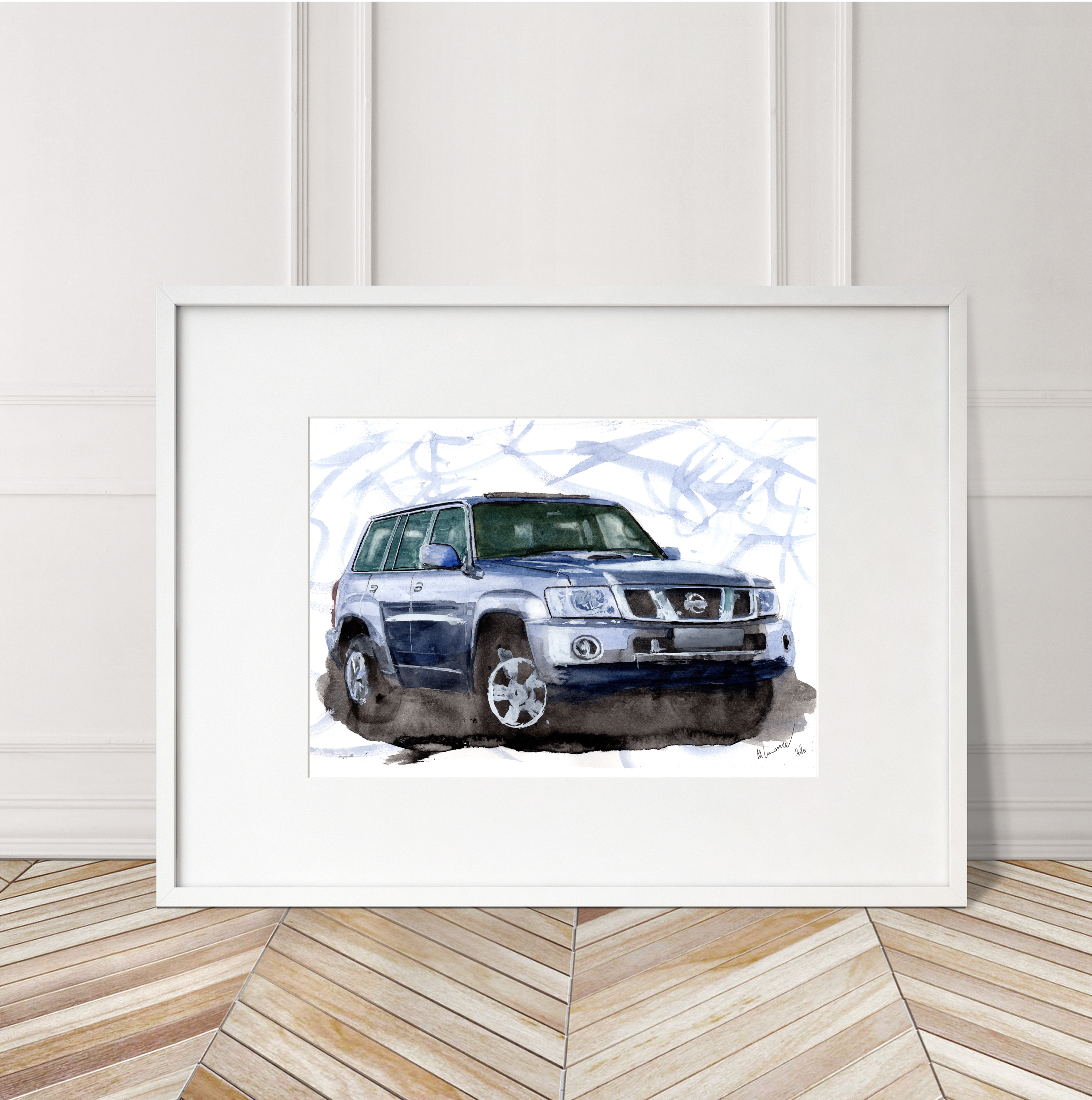 Nissan Patrol Print. Nissan Patrol Poster. Gifts For Him. Hand Painted Art. birthday gift