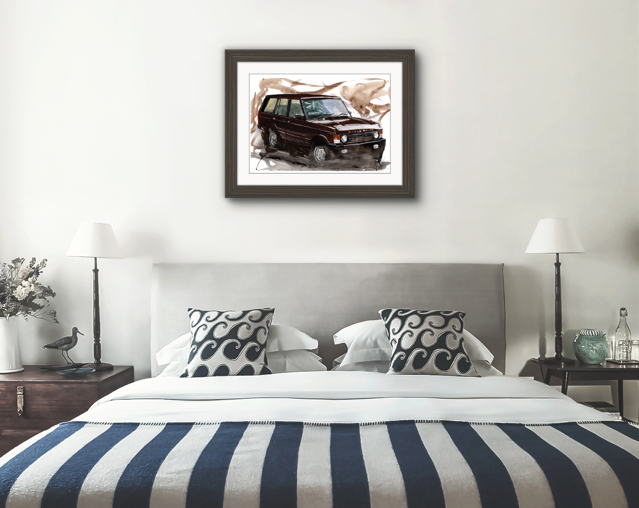 Range Rover Print. Range Rover Poster. Gifts For Him. Hand Painted Art. birthday gift