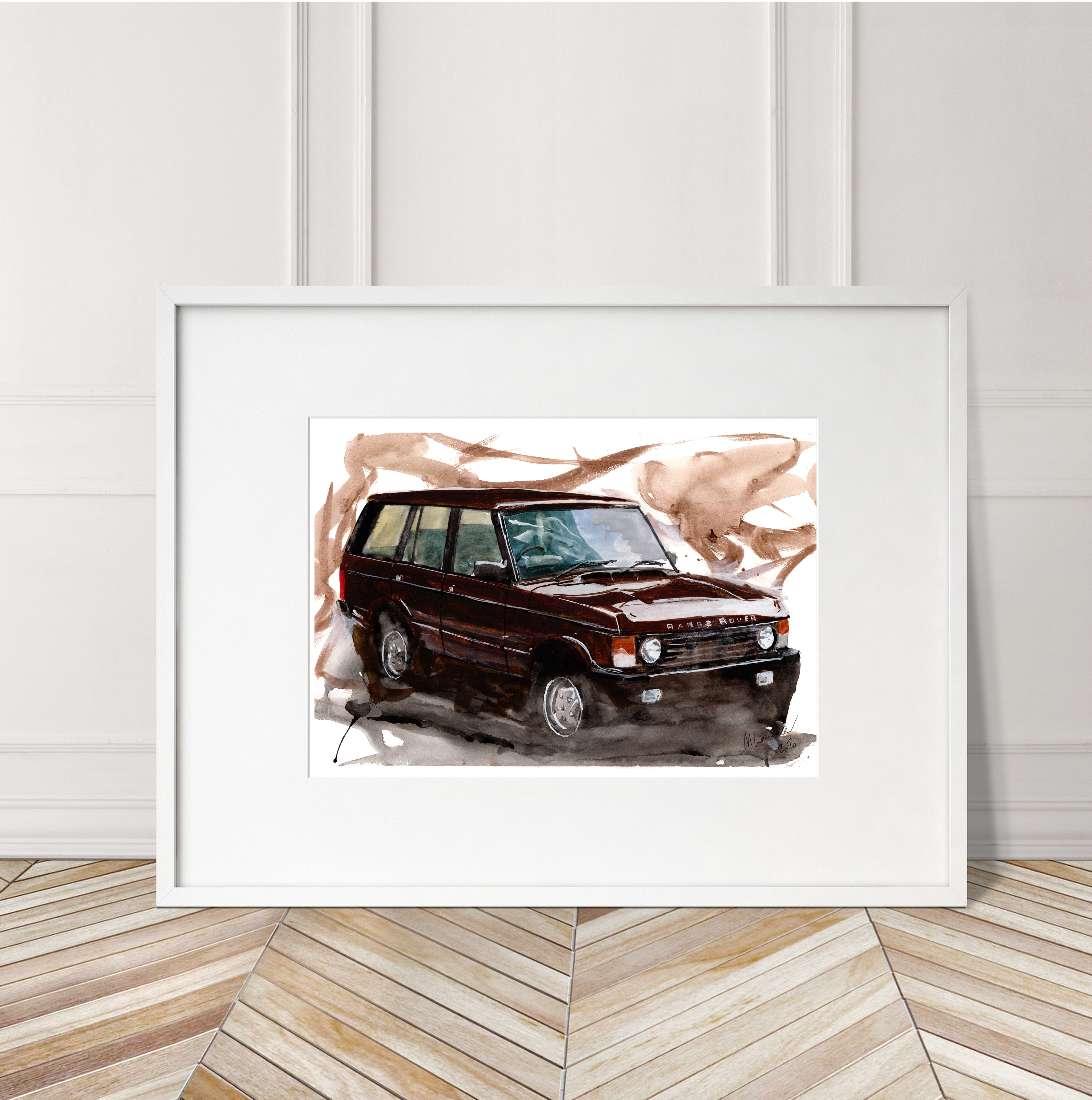 Range Rover Print. Range Rover Poster. Gifts For Him. Hand Painted Art. birthday gift