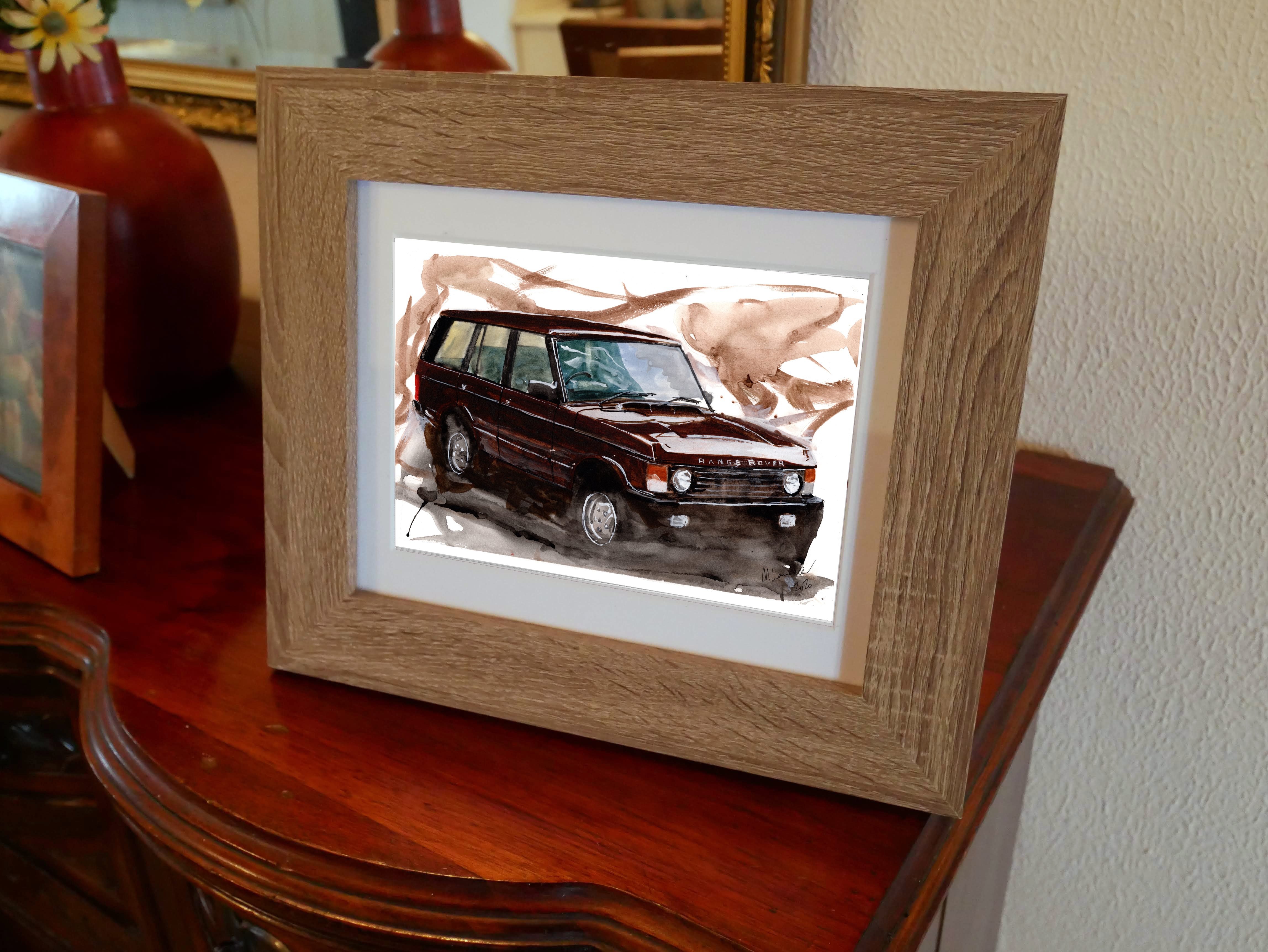 Range Rover Print. Range Rover Poster. Gifts For Him. Hand Painted Art. birthday gift