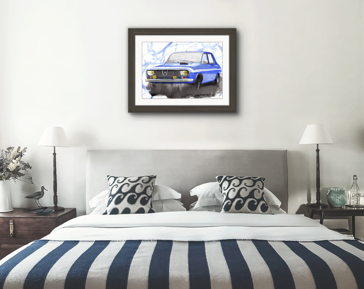 Renault 12 Print. Renault 12 Poster. Gifts For Him. Hand Painted Art. birthday gift