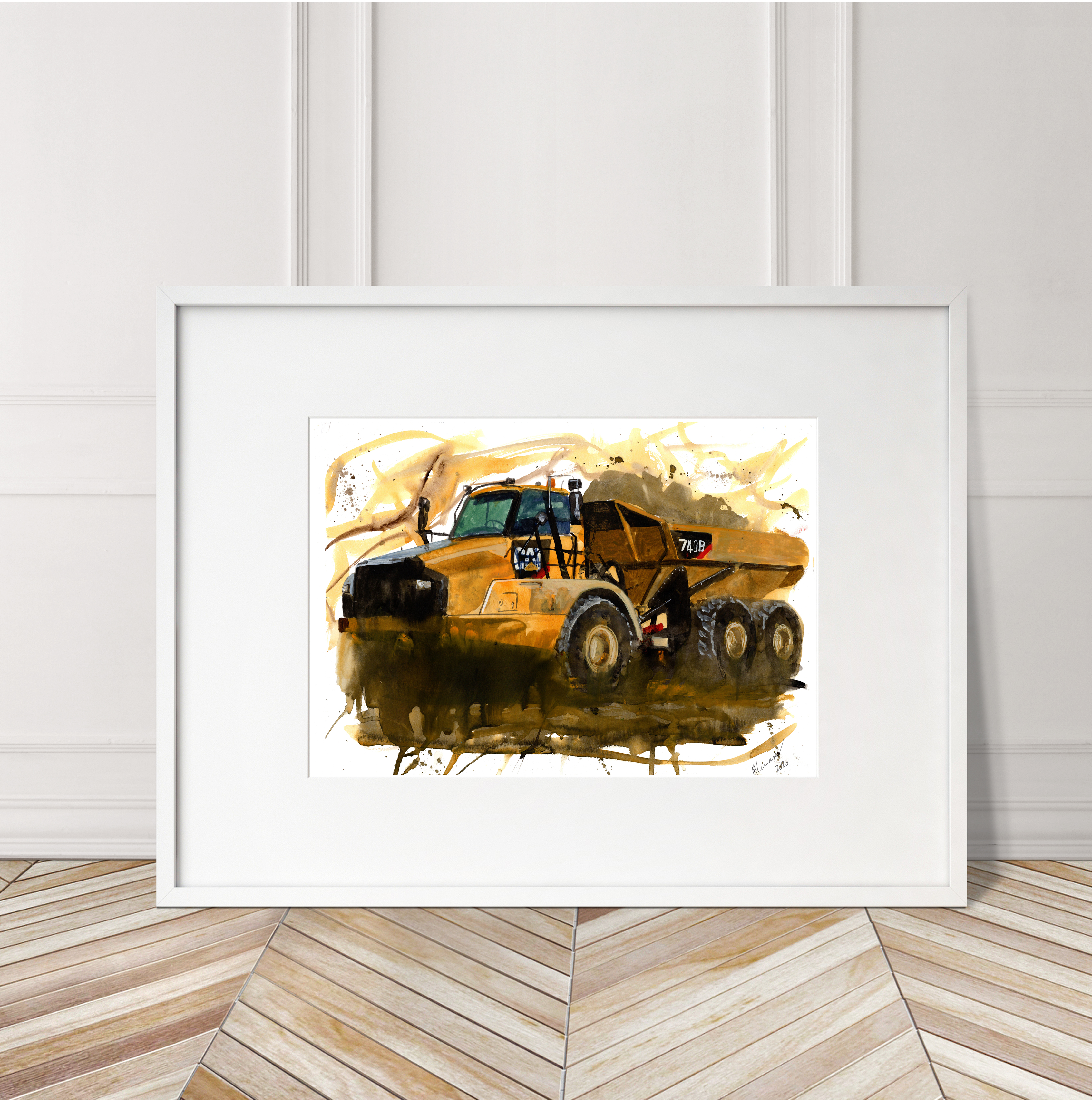 Rock Truck Print. Rock Truck Poster. Gifts For Him. Hand Painted Art. birthday gift