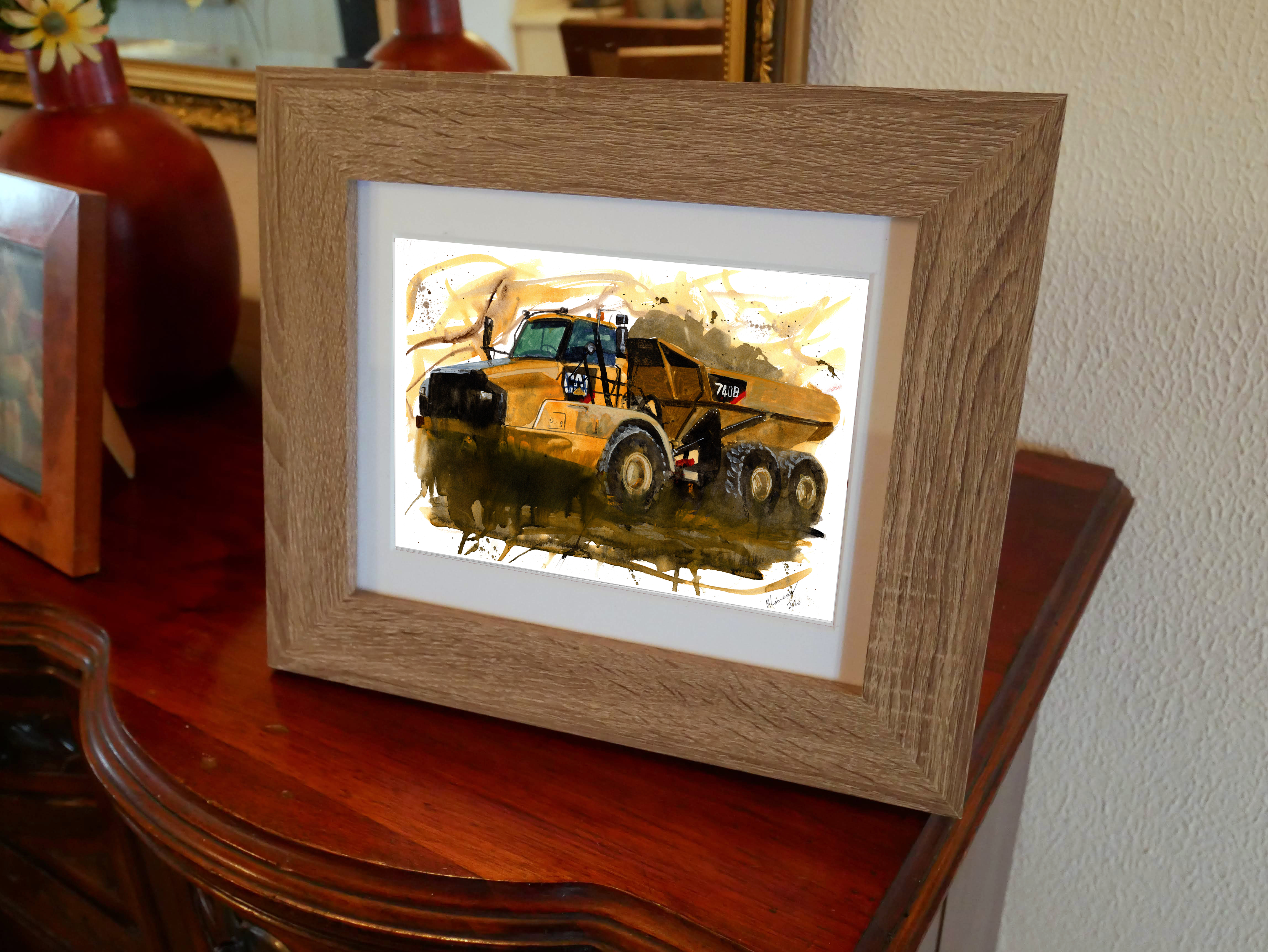 Rock Truck Print. Rock Truck Poster. Gifts For Him. Hand Painted Art. birthday gift