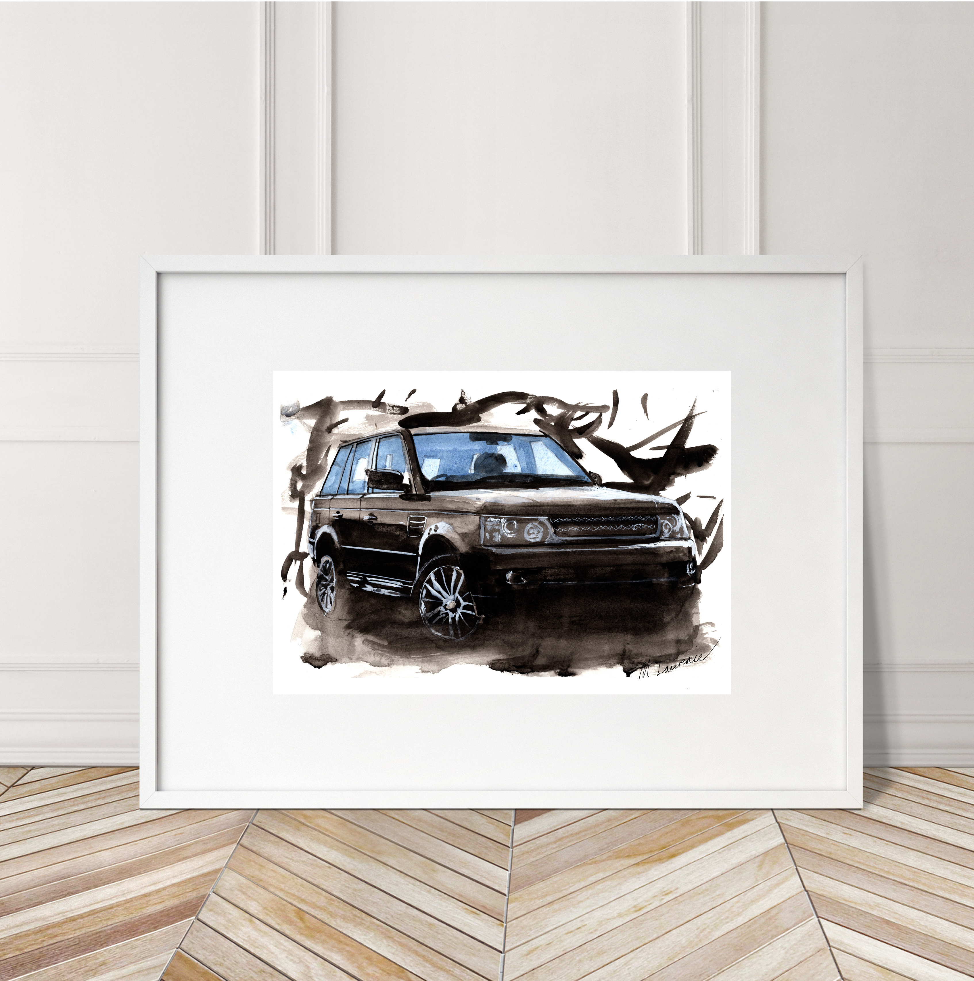 Range Rover Sport Print. Range Rover Sport Poster. Gifts For Him. Hand Painted Art. birthday gift