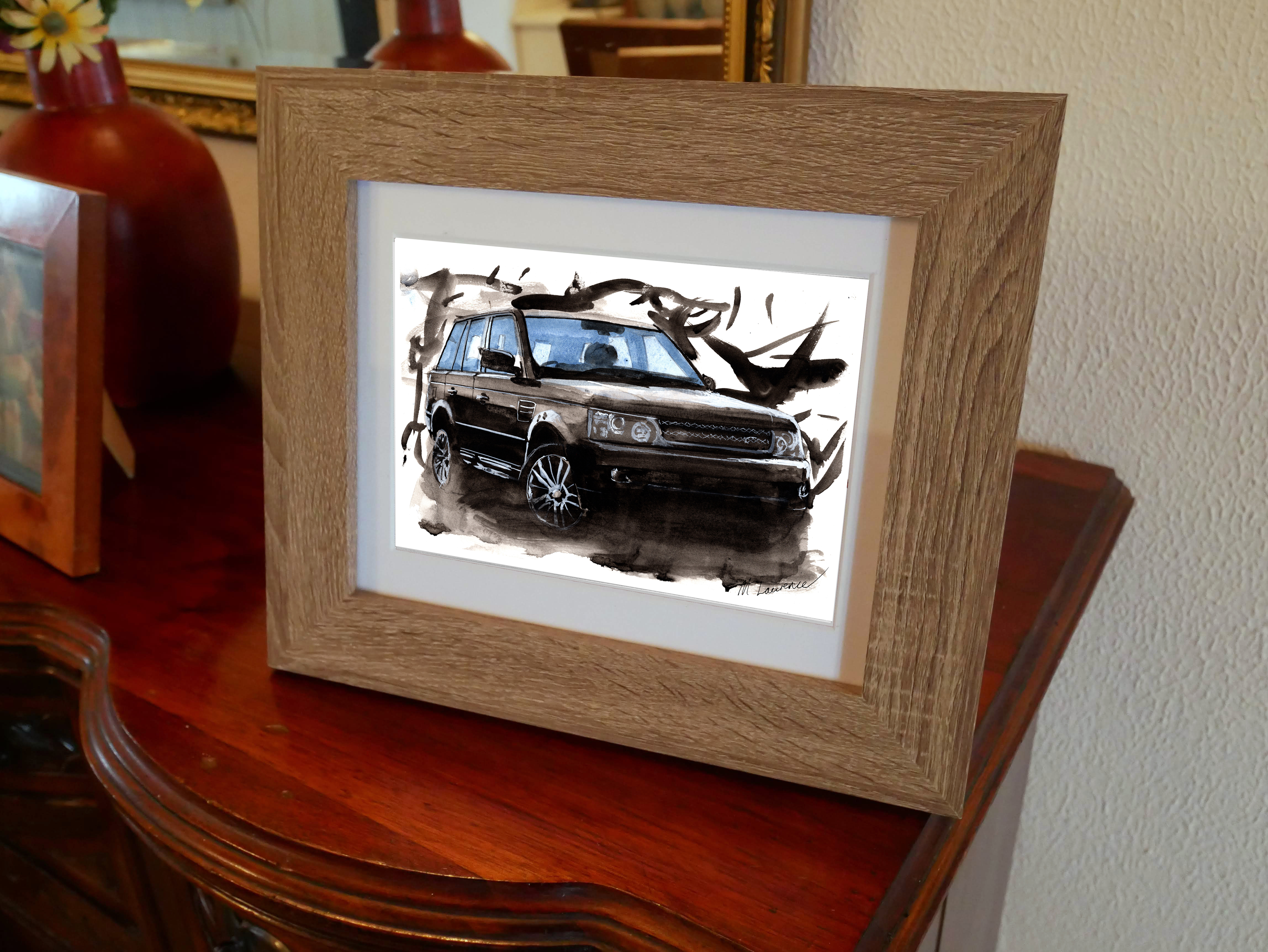 Range Rover Sport Print. Range Rover Sport Poster. Gifts For Him. Hand Painted Art. birthday gift