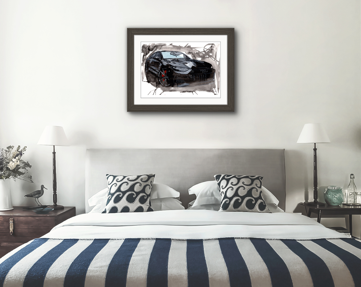 Audi RS7 Print. Audi RS7 Poster. Gifts For Him. Hand Painted Art. birthday gift