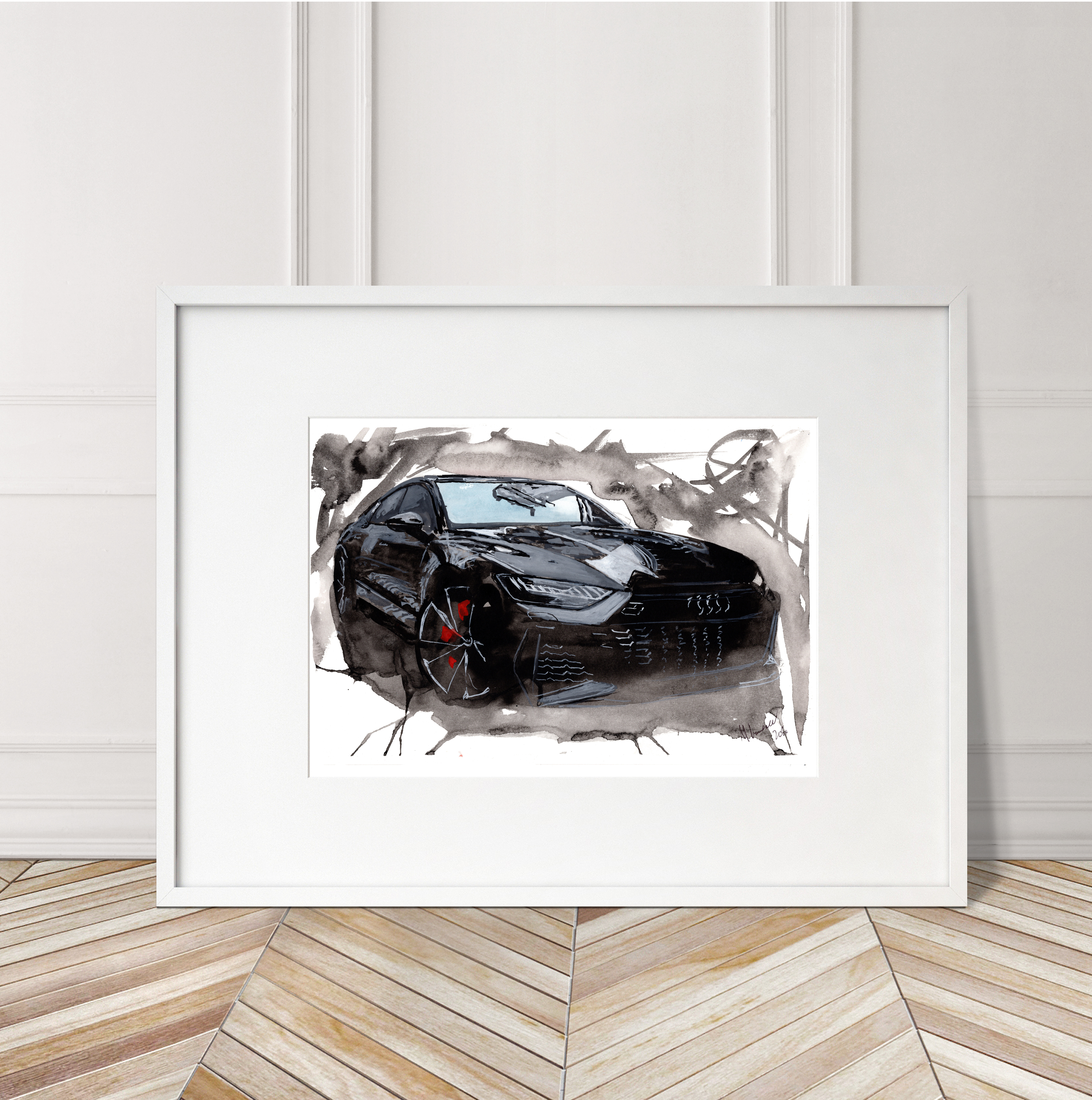 Audi RS7 Print. Audi RS7 Poster. Gifts For Him. Hand Painted Art. birthday gift