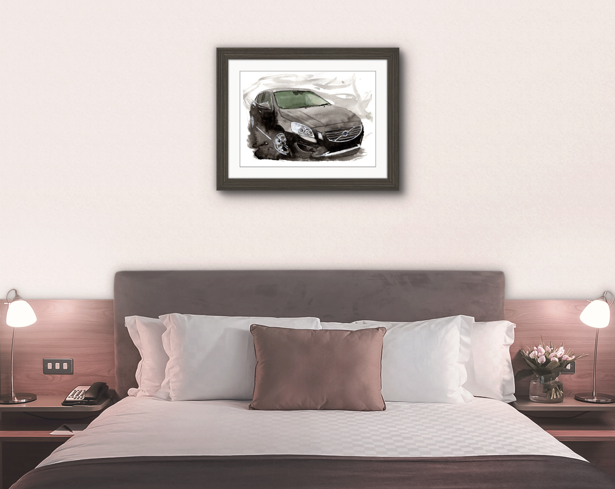 Volvo S60 Print. Volvo S60 Poster. Gifts For Him. Hand Painted Art. birthday gift